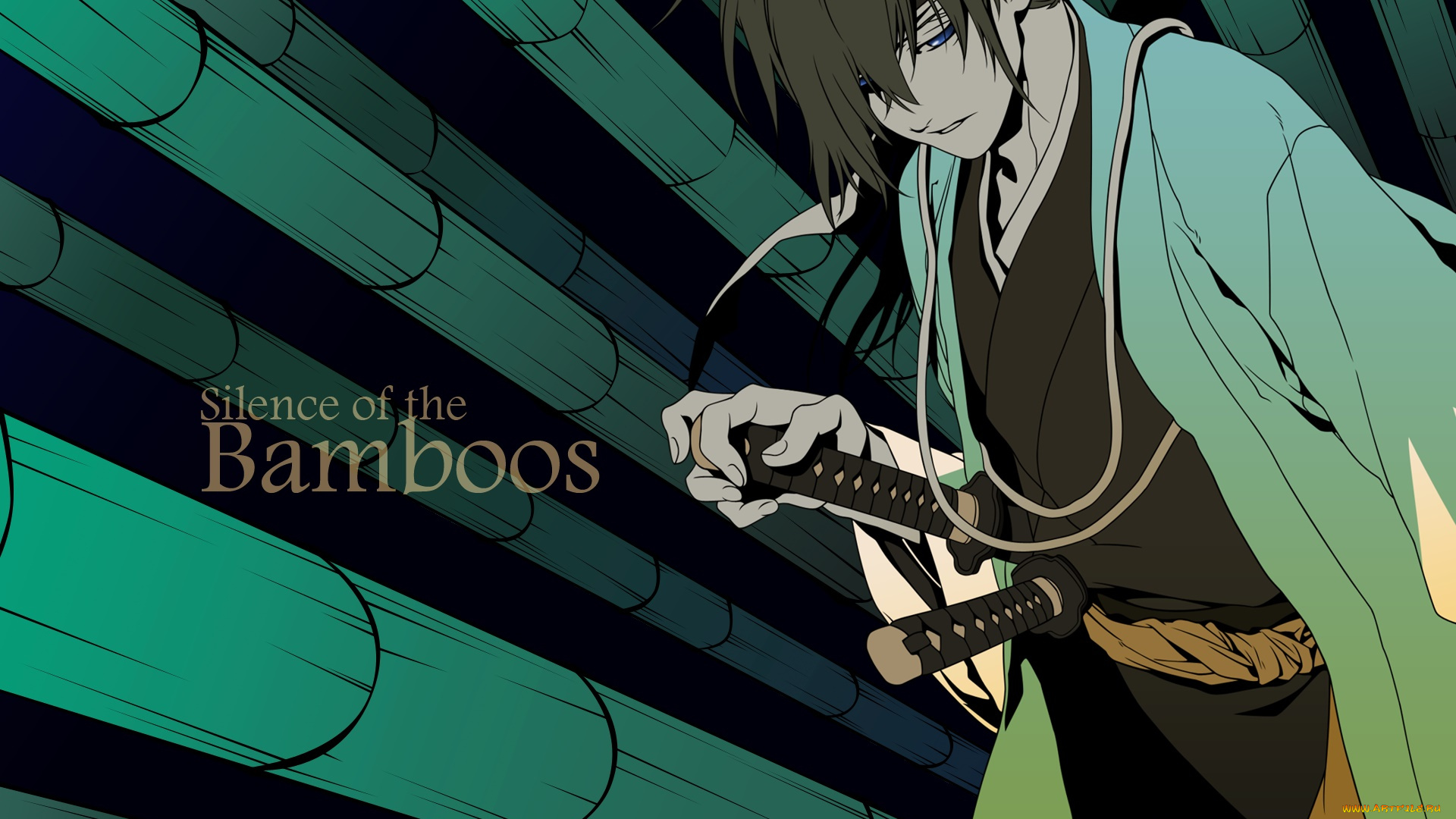 аниме, hakuoki, парень, взгляд, фон