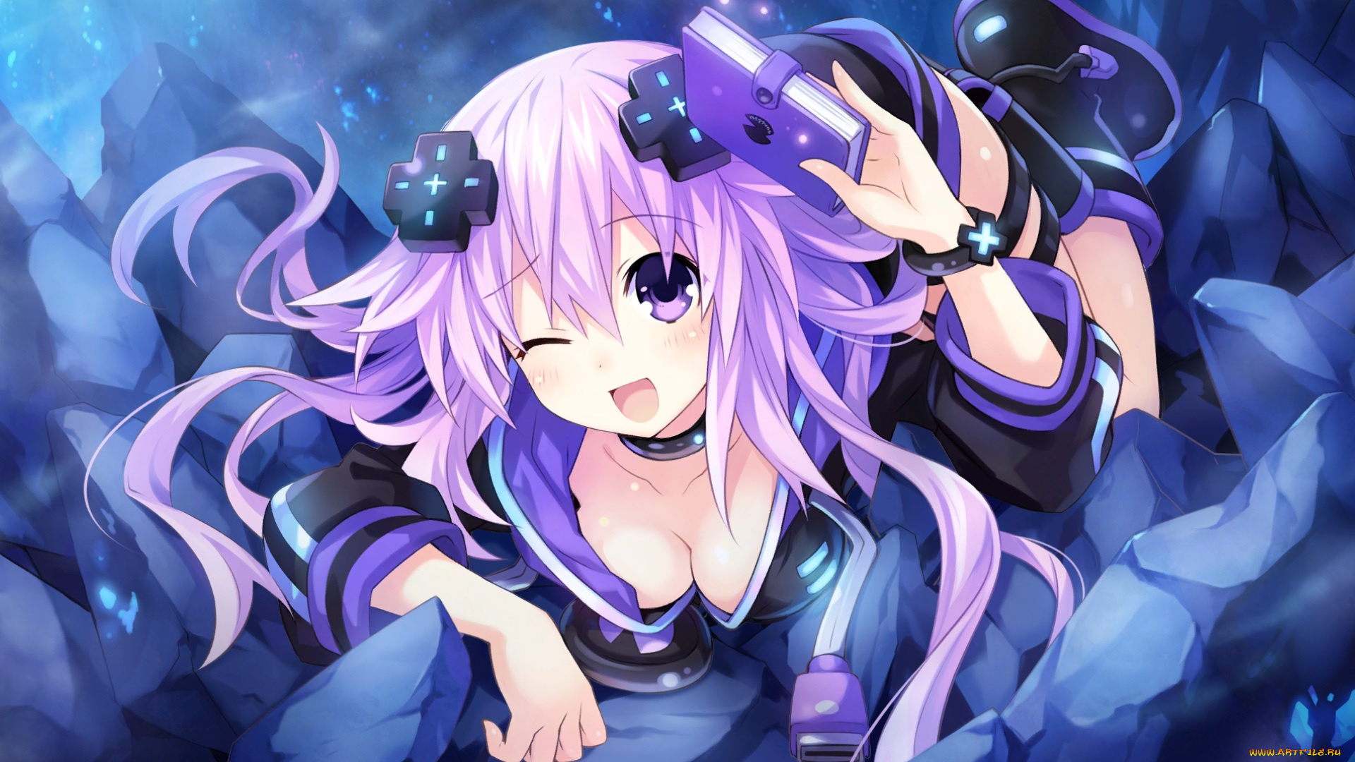 аниме, hyperdimension, neptunia, девушка