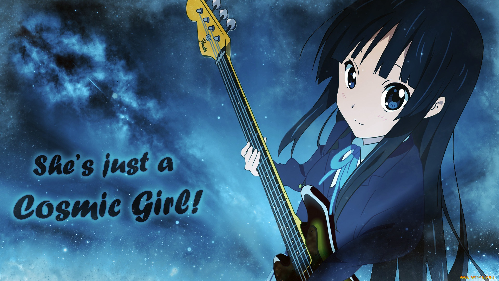 аниме, k-on, фон, взгляд, девушка