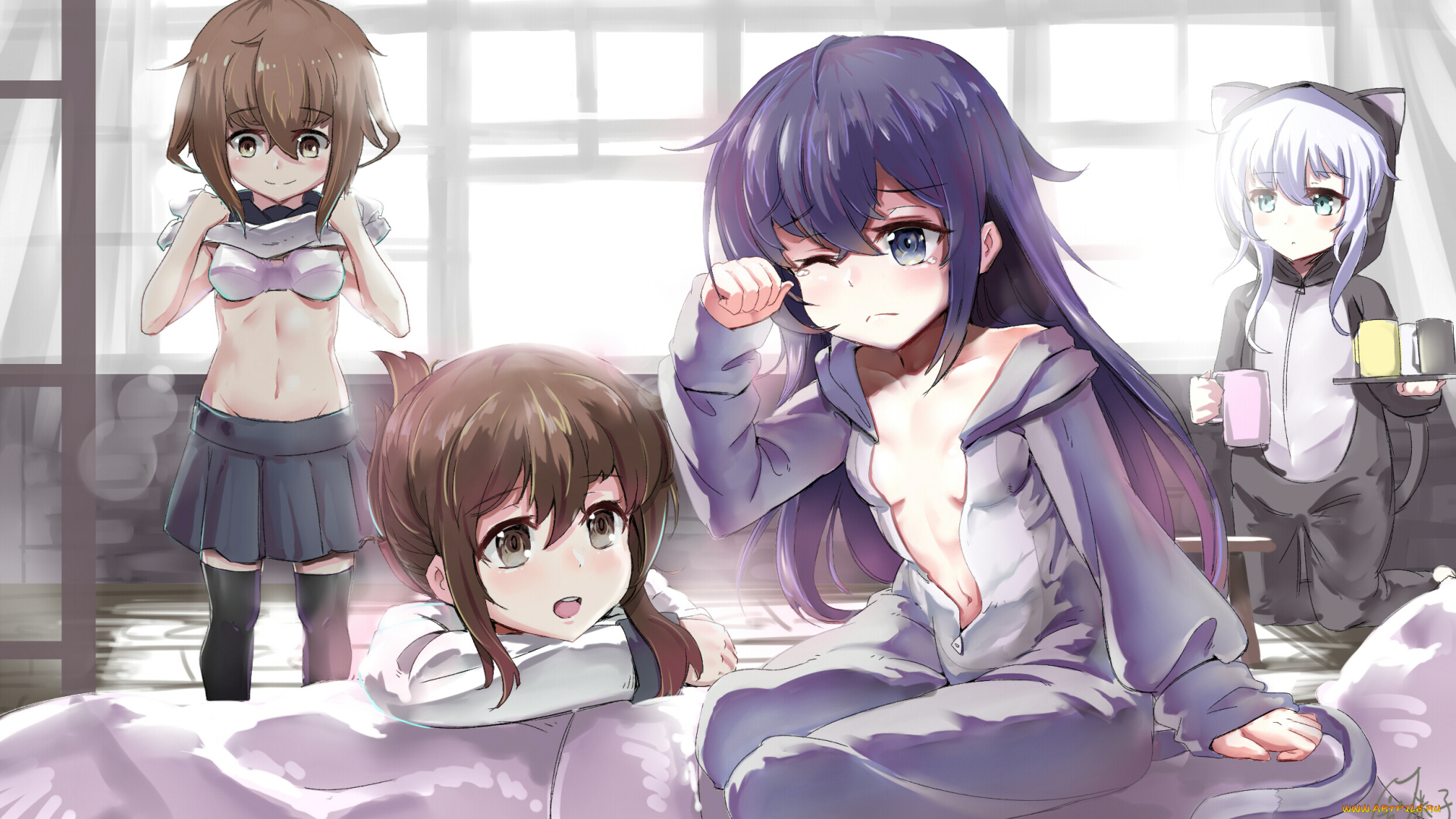 аниме, kantai, collection, девочки
