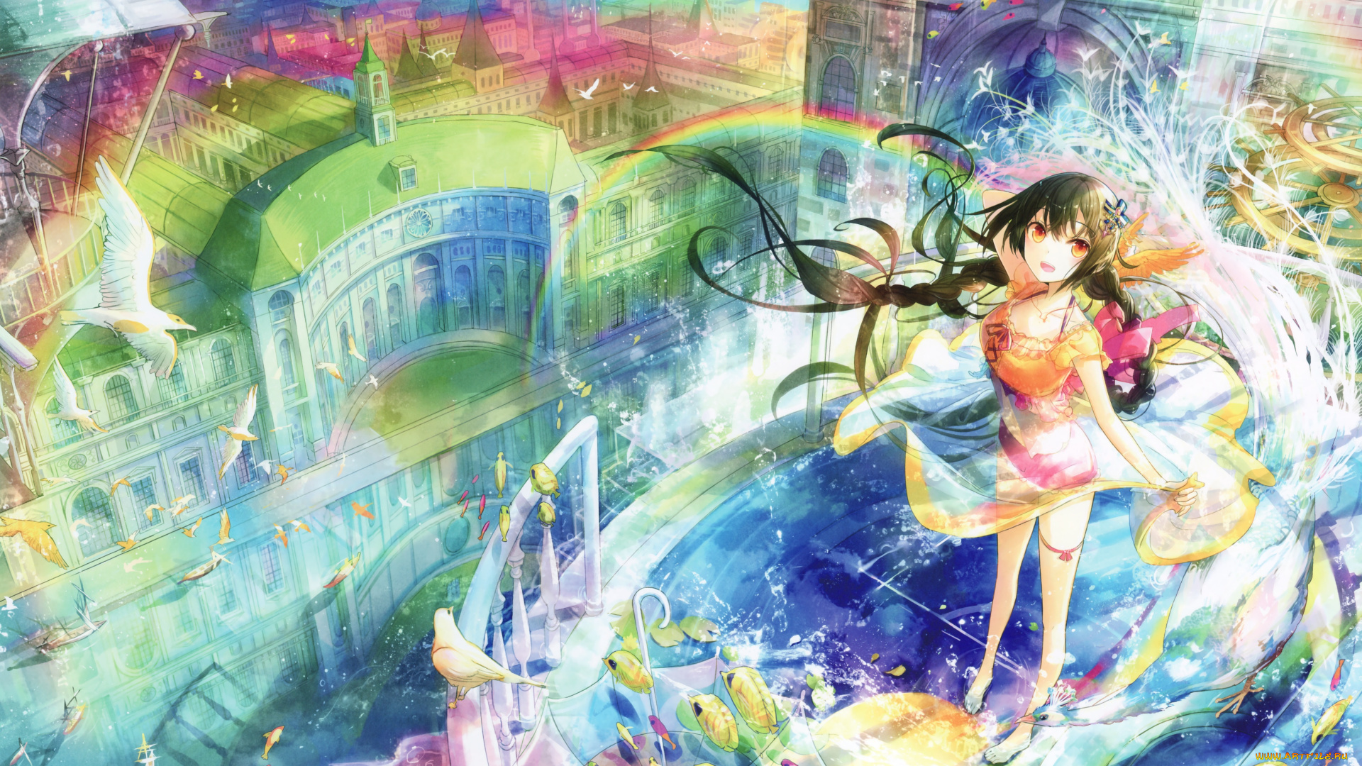 аниме, магия, , колдовство, , halloween, девочка