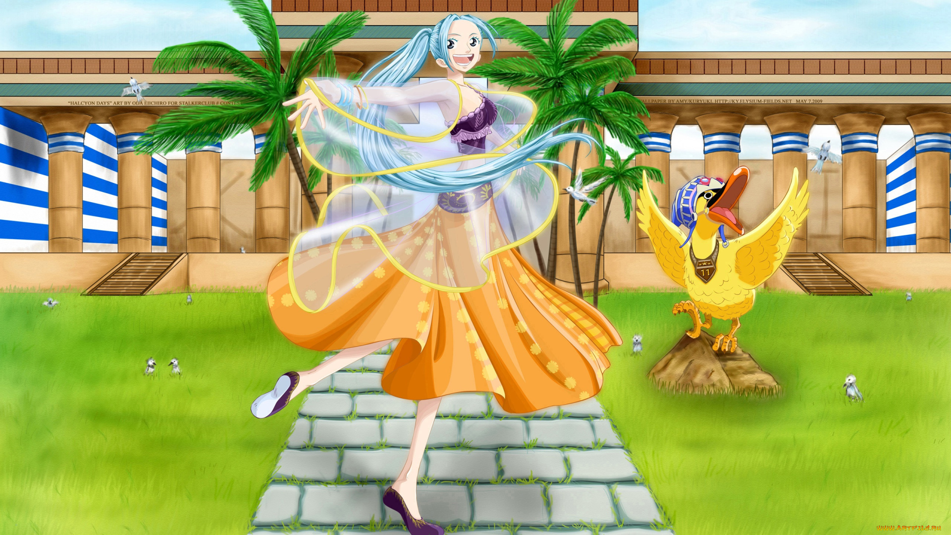 аниме, one, piece, фон, взгляд, девушка