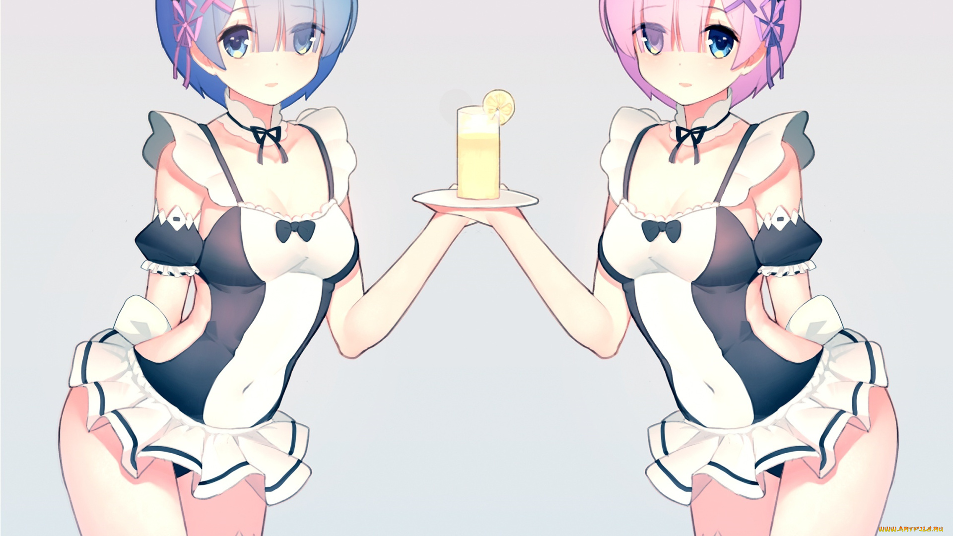 аниме, re, , zero, kara, hajimeru, isekai, seikatsu, рам, рем