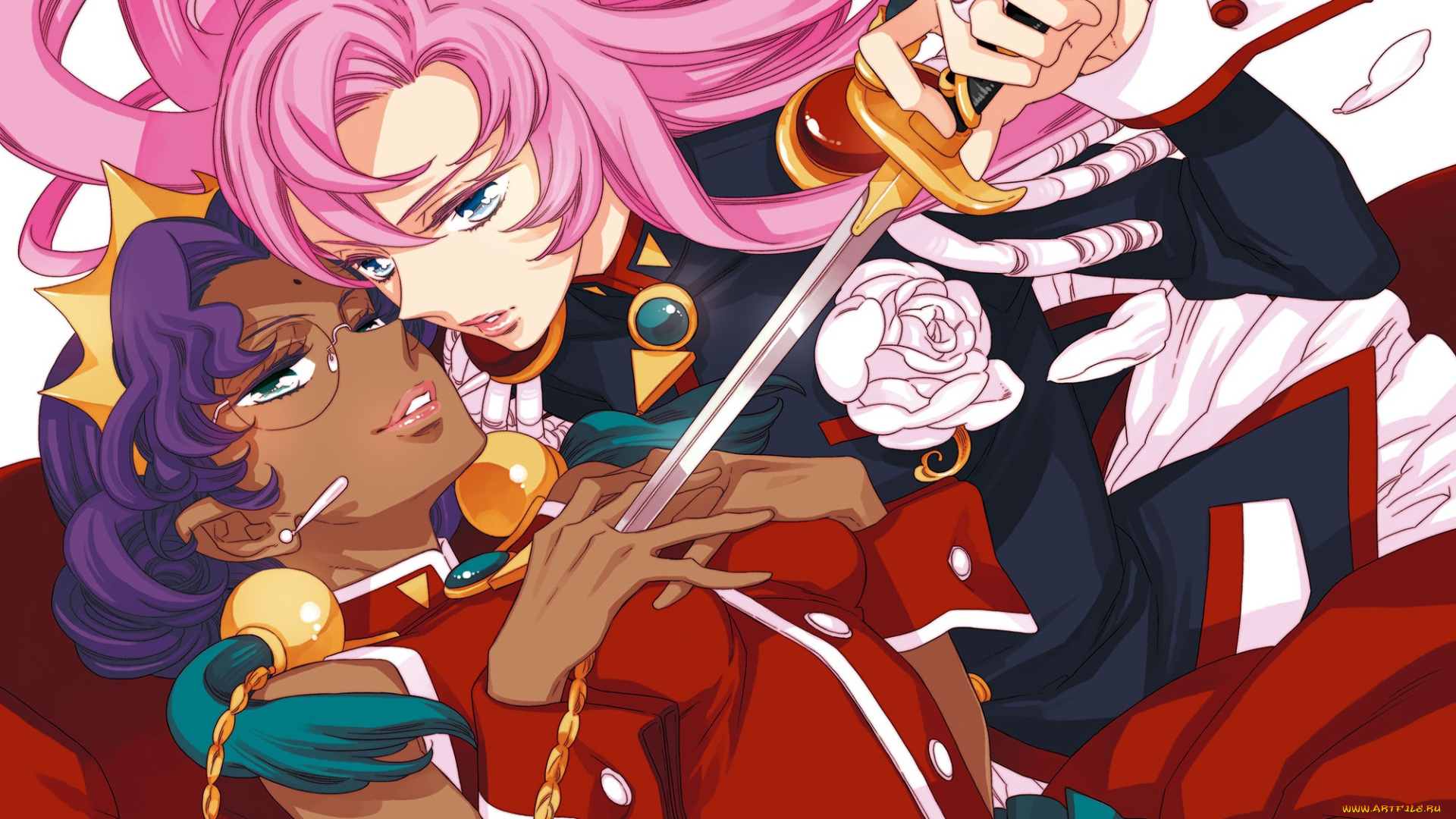 аниме, revolutionary, girl, utena, меч, девушки