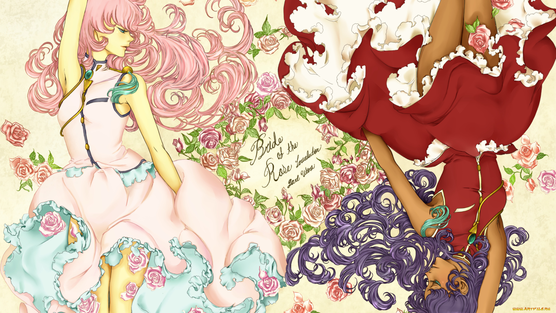 аниме, revolutionary, girl, utena, revolutionary, girl, utena, розы, девушки