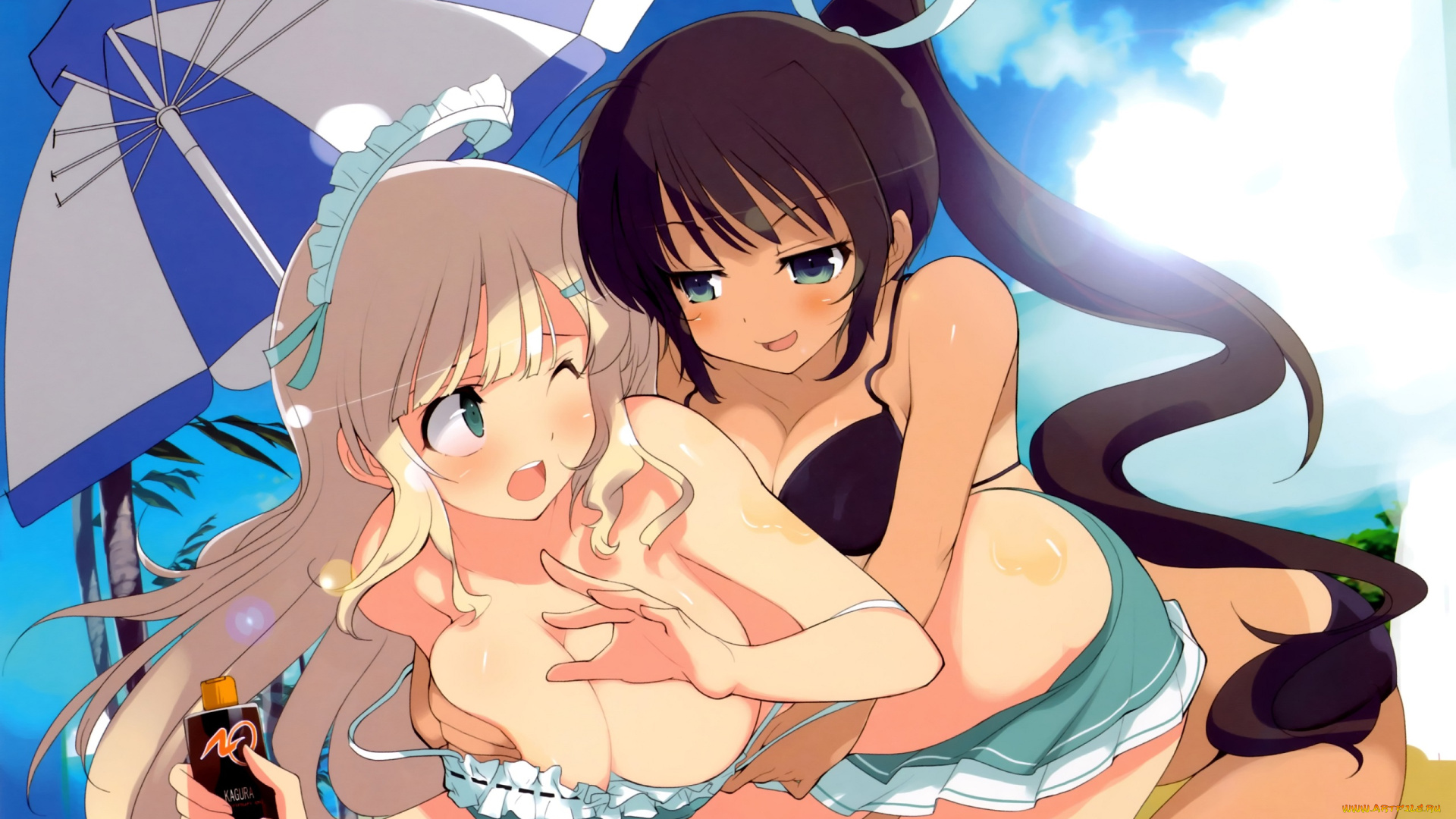 аниме, senran, kagura, девушки