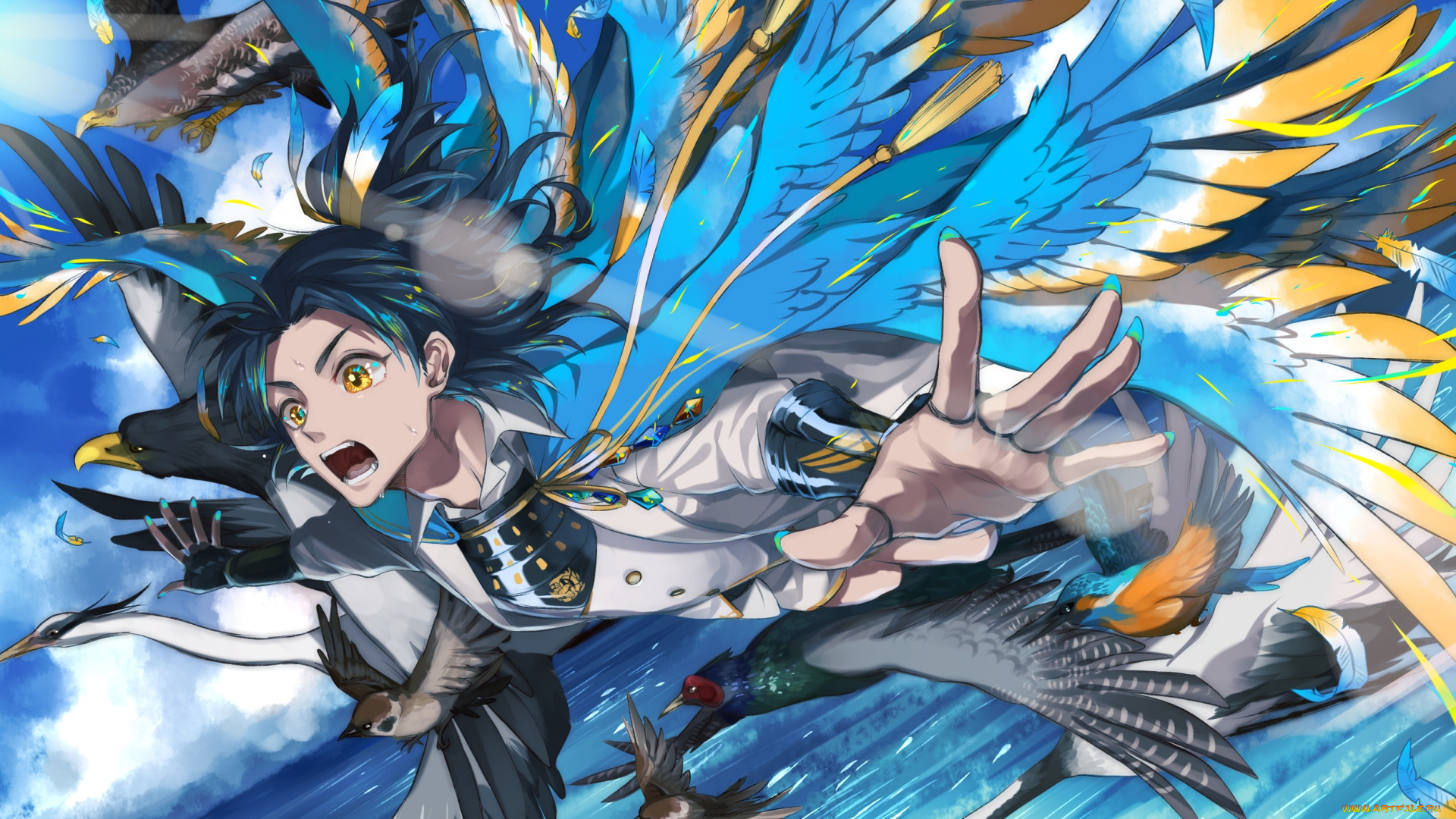 аниме, touken, ranbu, парень