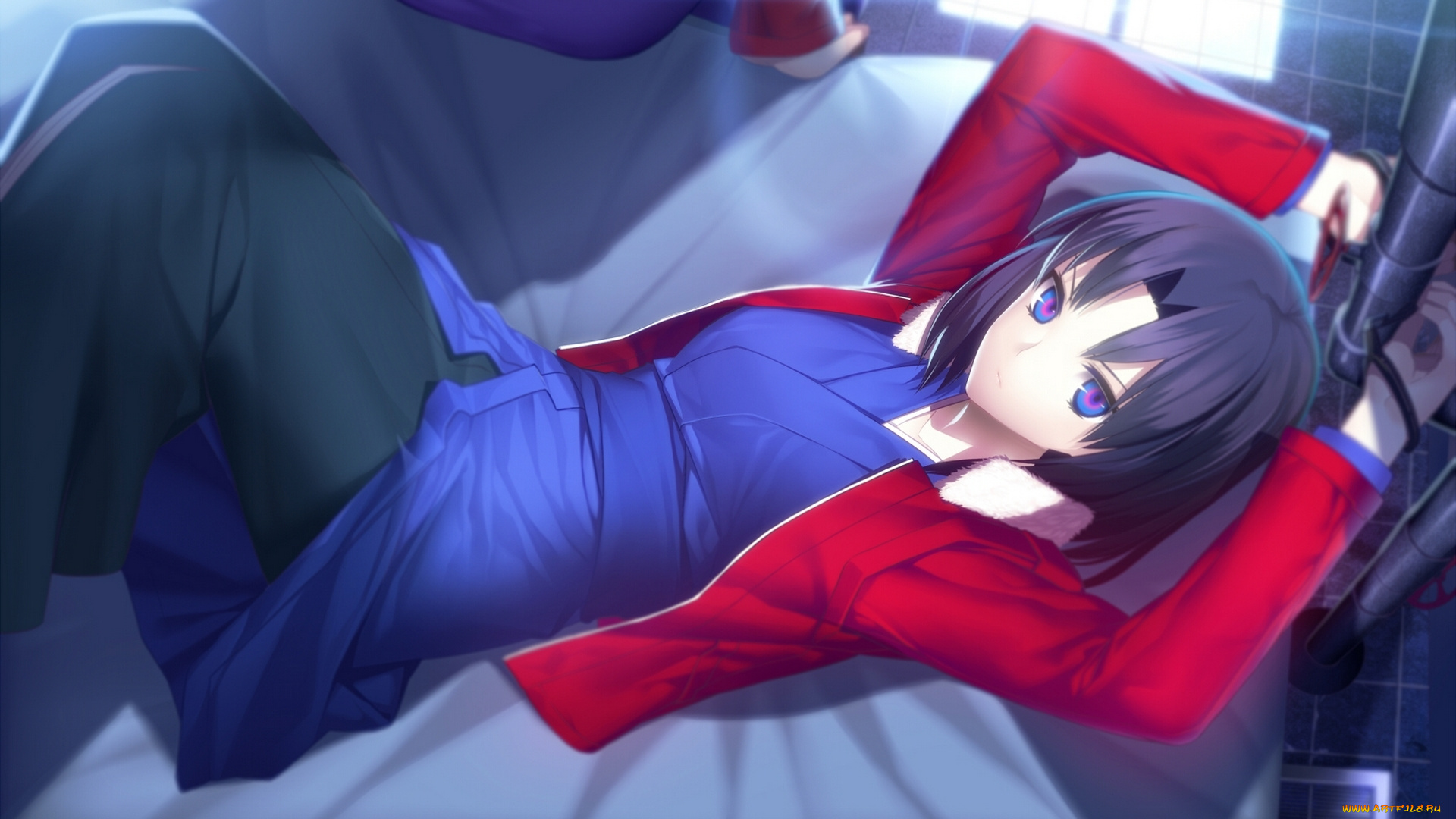 аниме, unknown, , другое, взгляд, фон, девушка