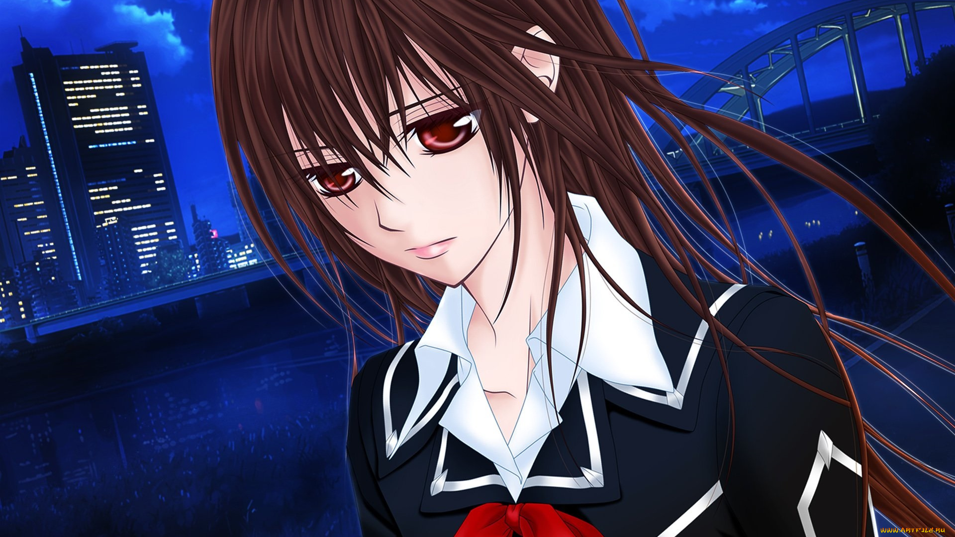 аниме, vampire, knight, девушка