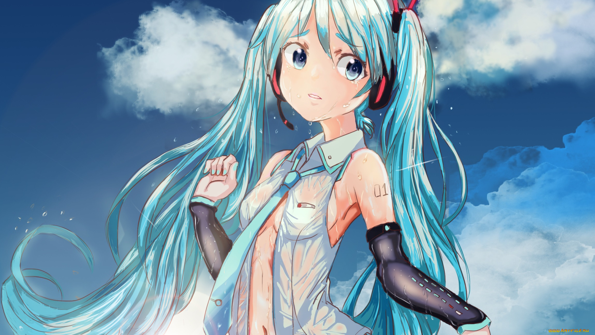 аниме, vocaloid, девушка