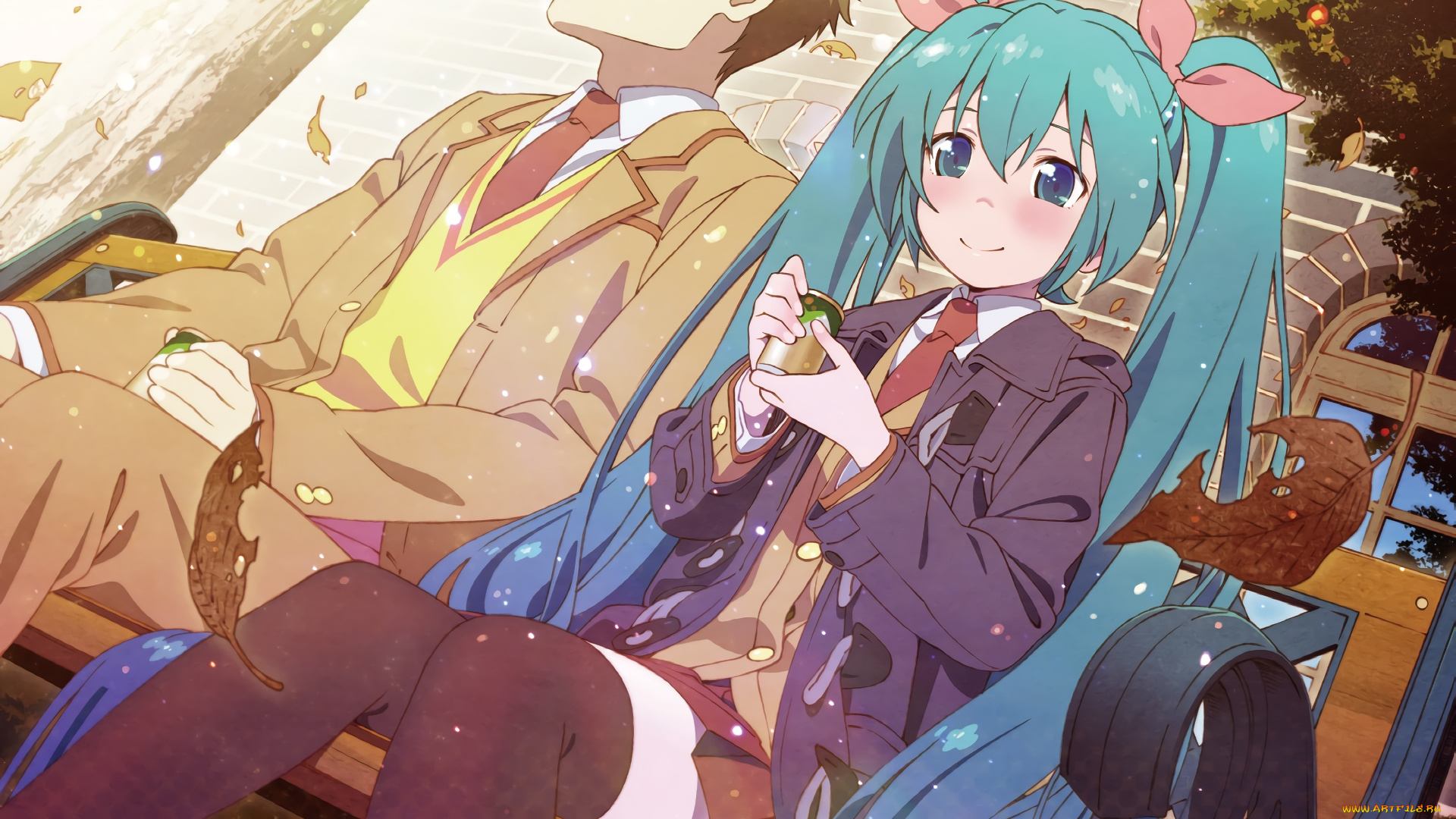 аниме, vocaloid, фон, взгляд, девушка