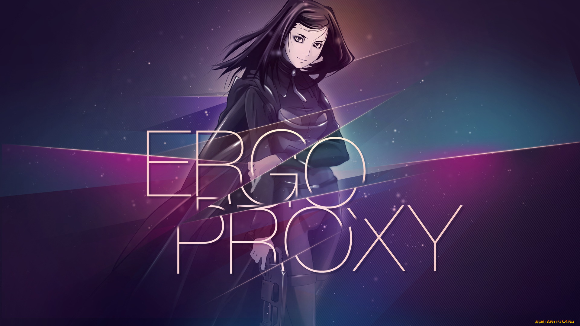 faint, tone, аниме, ergo, proxy, фон, девушка, взгляд