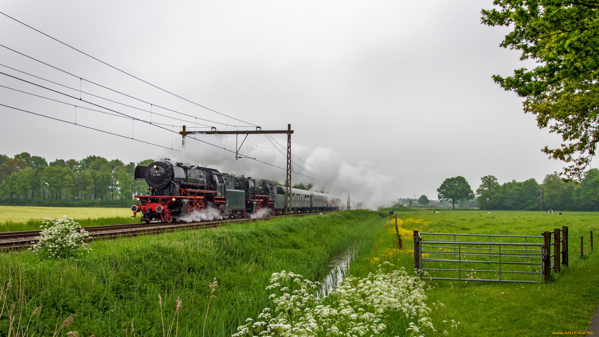 техника, паровозы, рельсы, паровоз