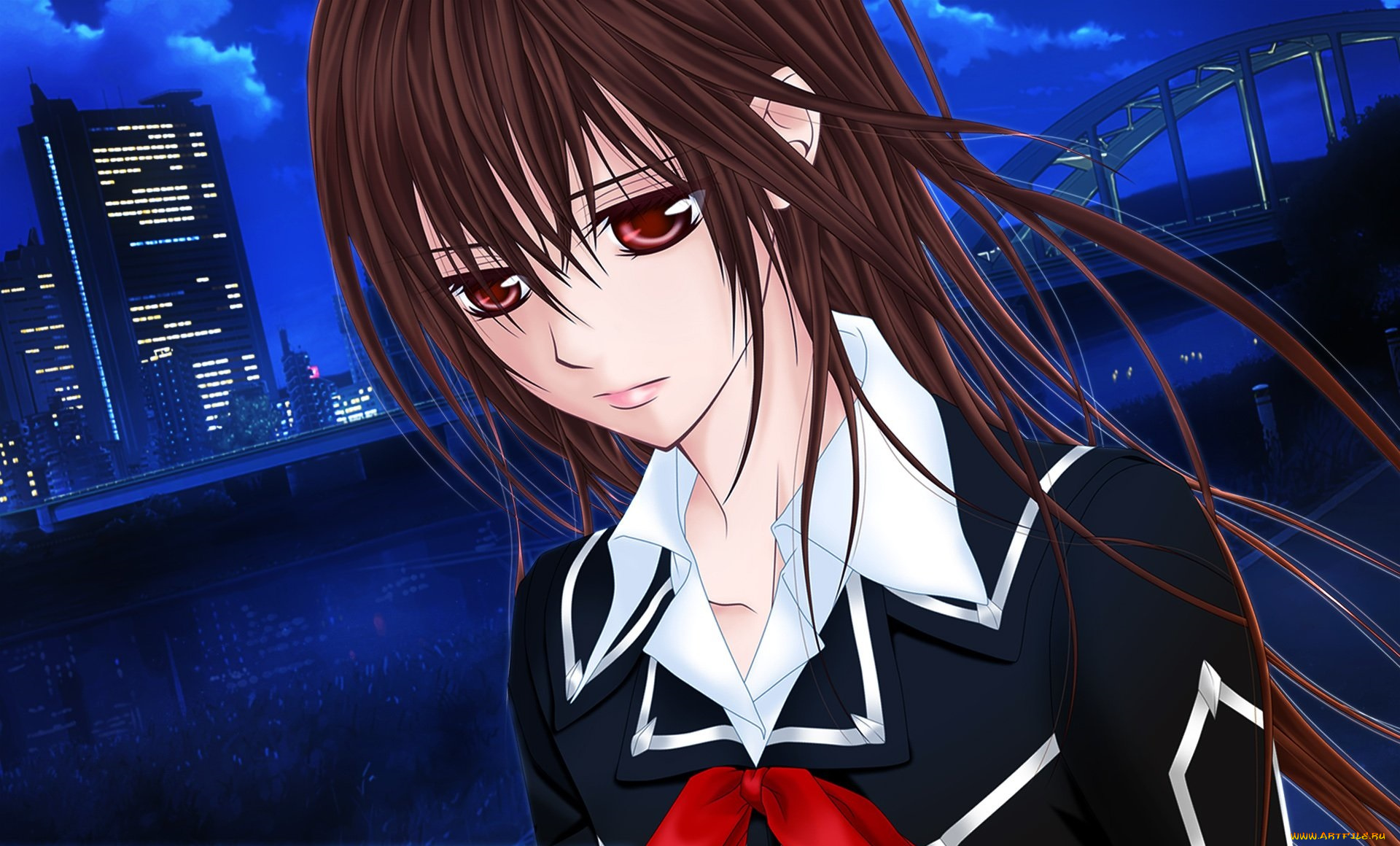 аниме, vampire, knight, девушка