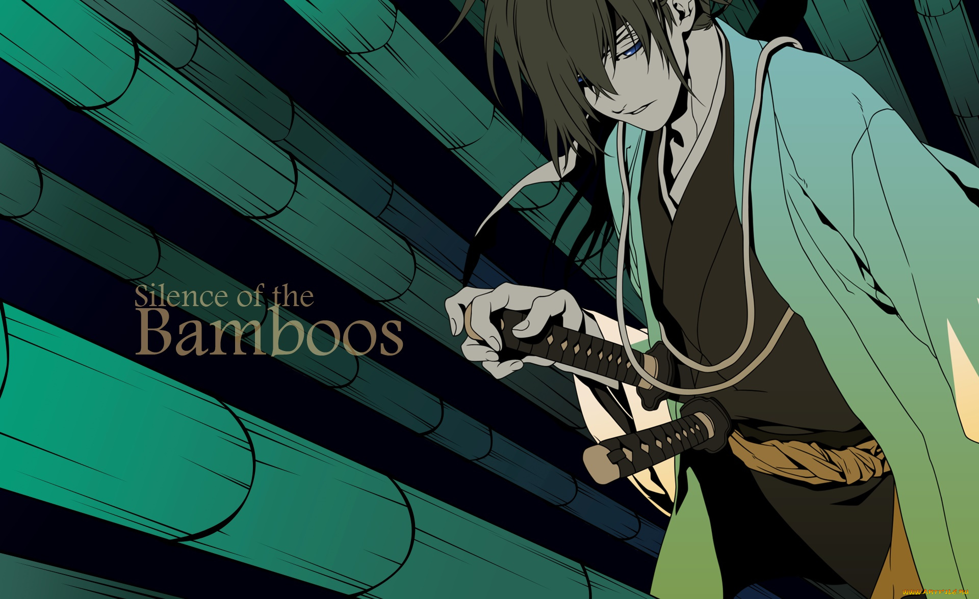 аниме, hakuoki, парень, взгляд, фон