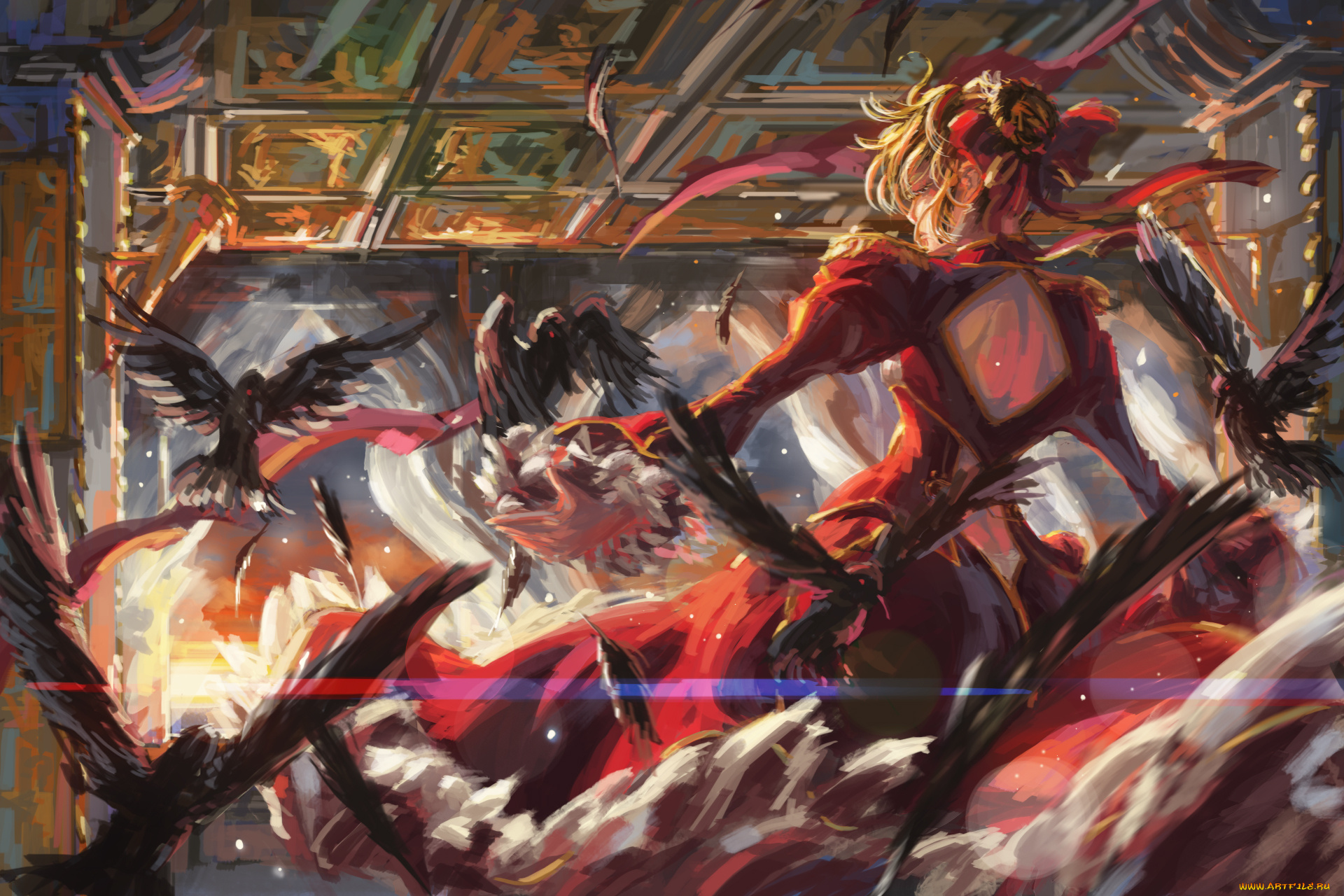 аниме, fate, stay, night, сейбер