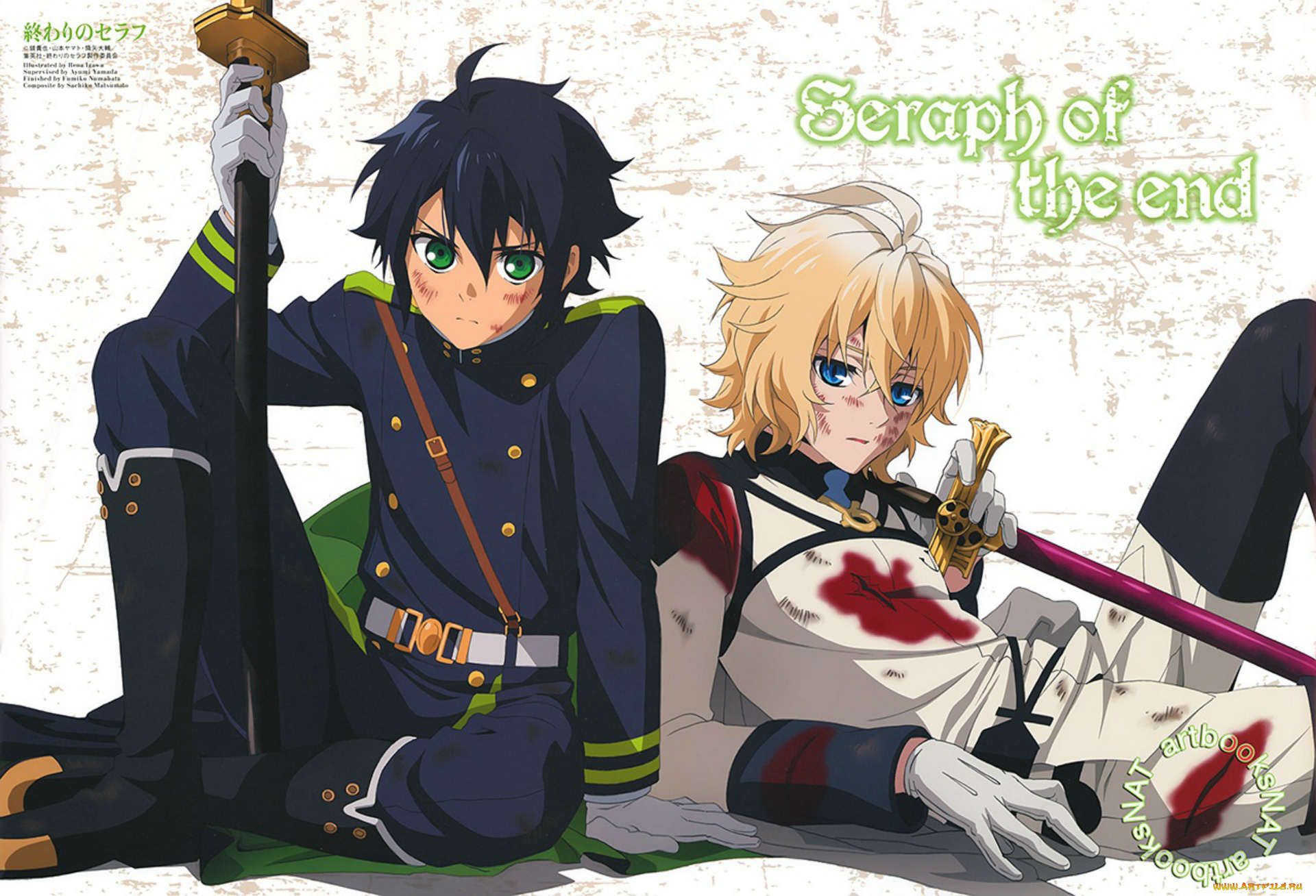 аниме, owari, no, seraph, парни