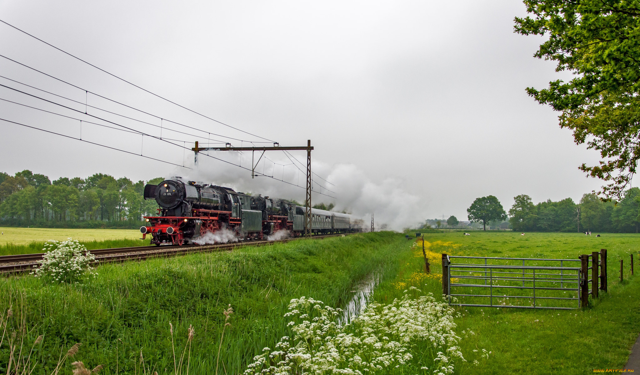 техника, паровозы, рельсы, паровоз