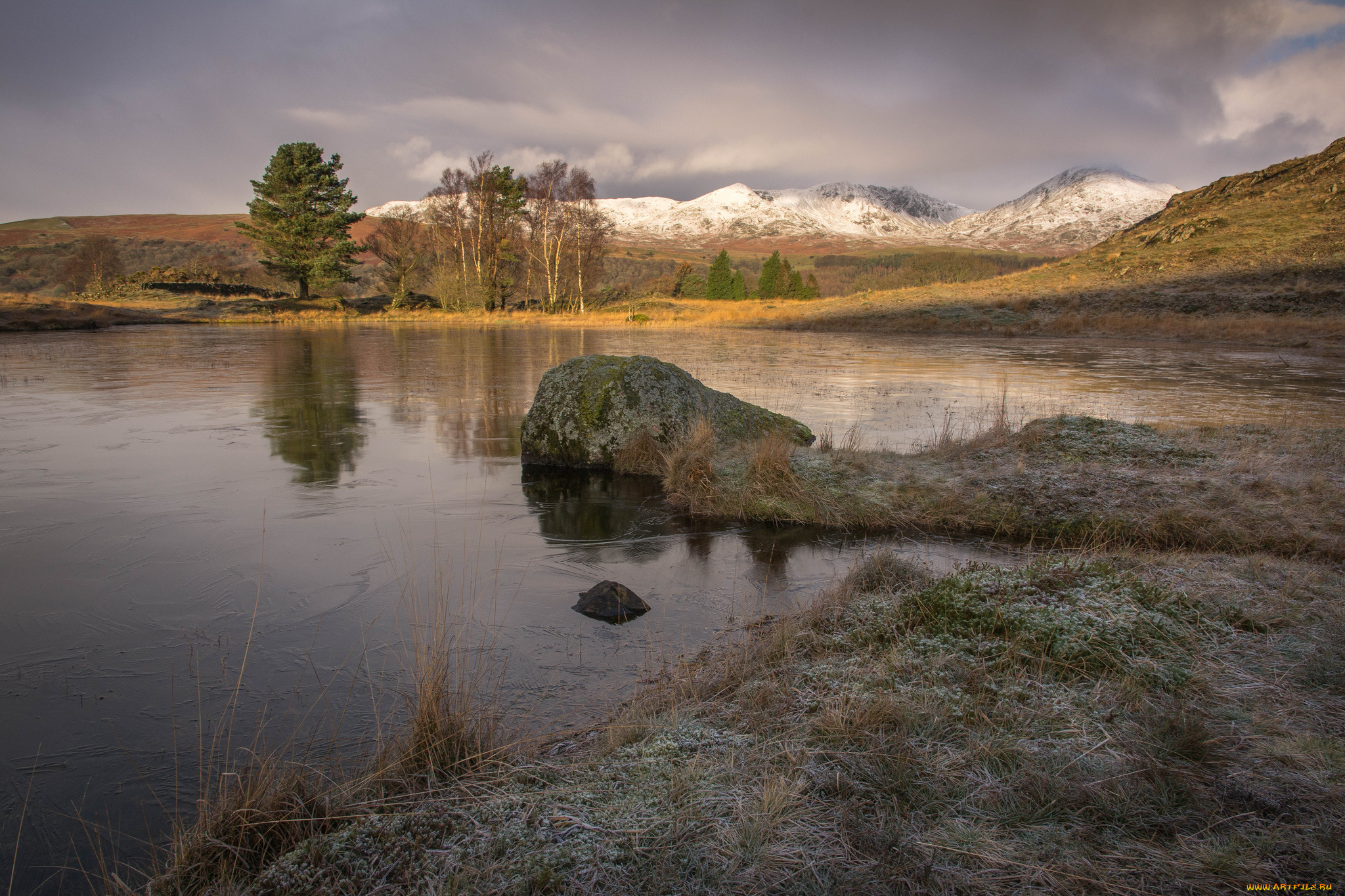 природа, реки, озера, горы, небо, пейзаж, камни, озеро, деревья, снег