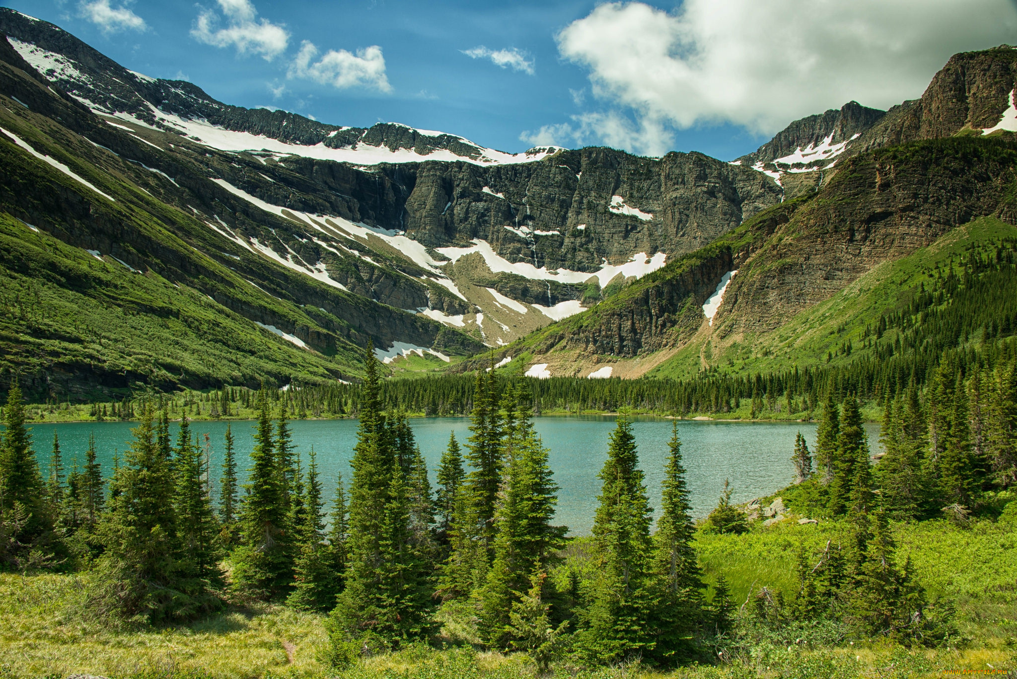 природа, реки, озера, река, лес, горы