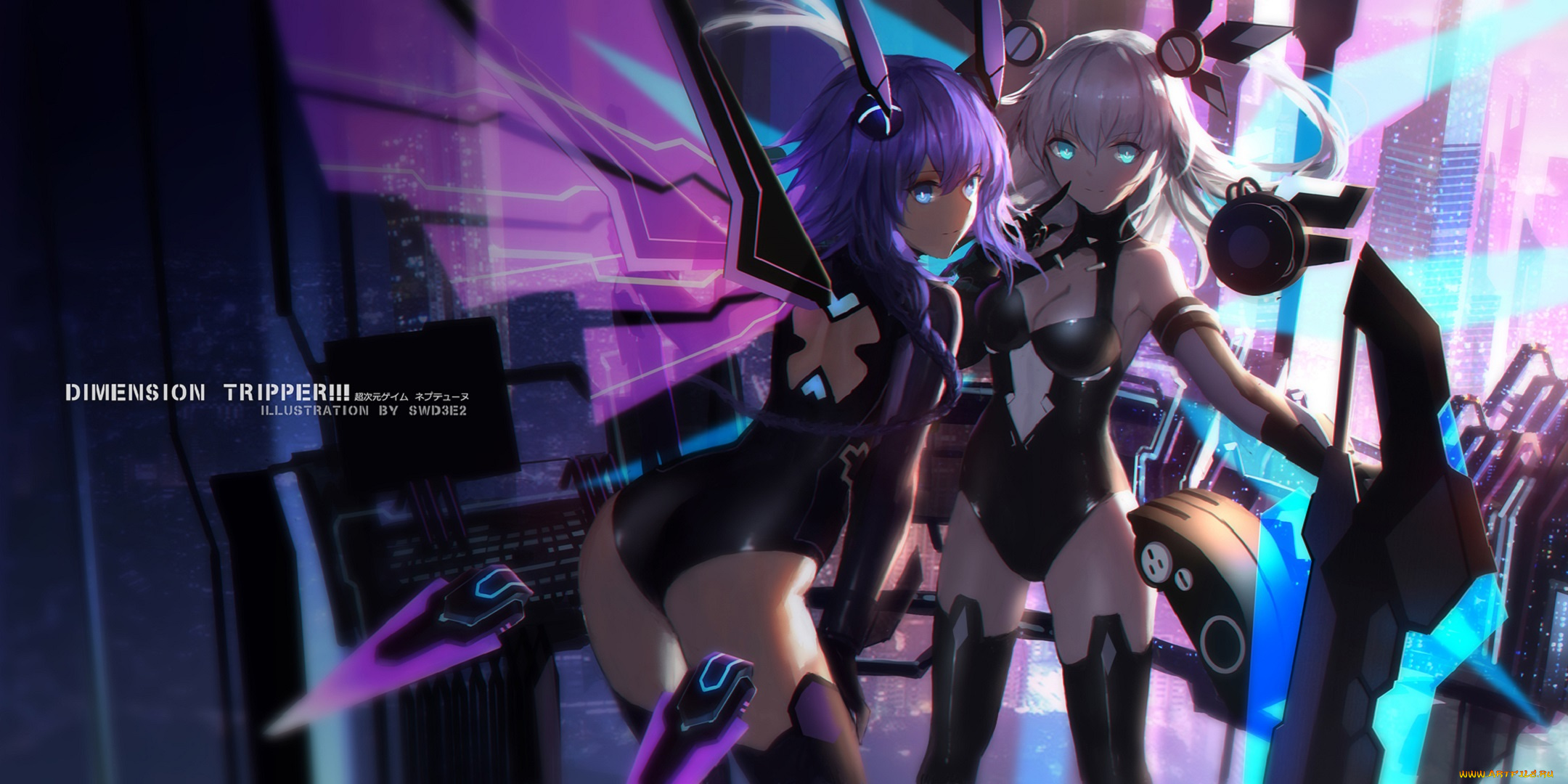 аниме, hyperdimension, neptunia, девушки