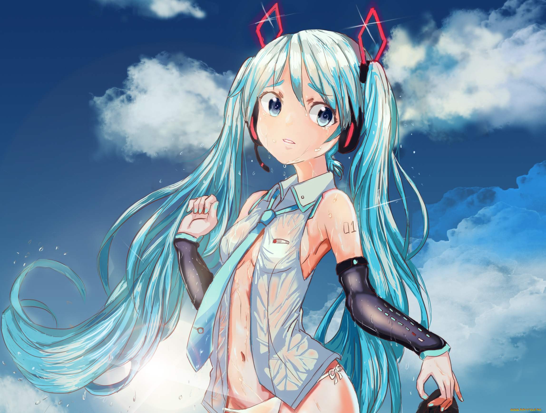 аниме, vocaloid, девушка