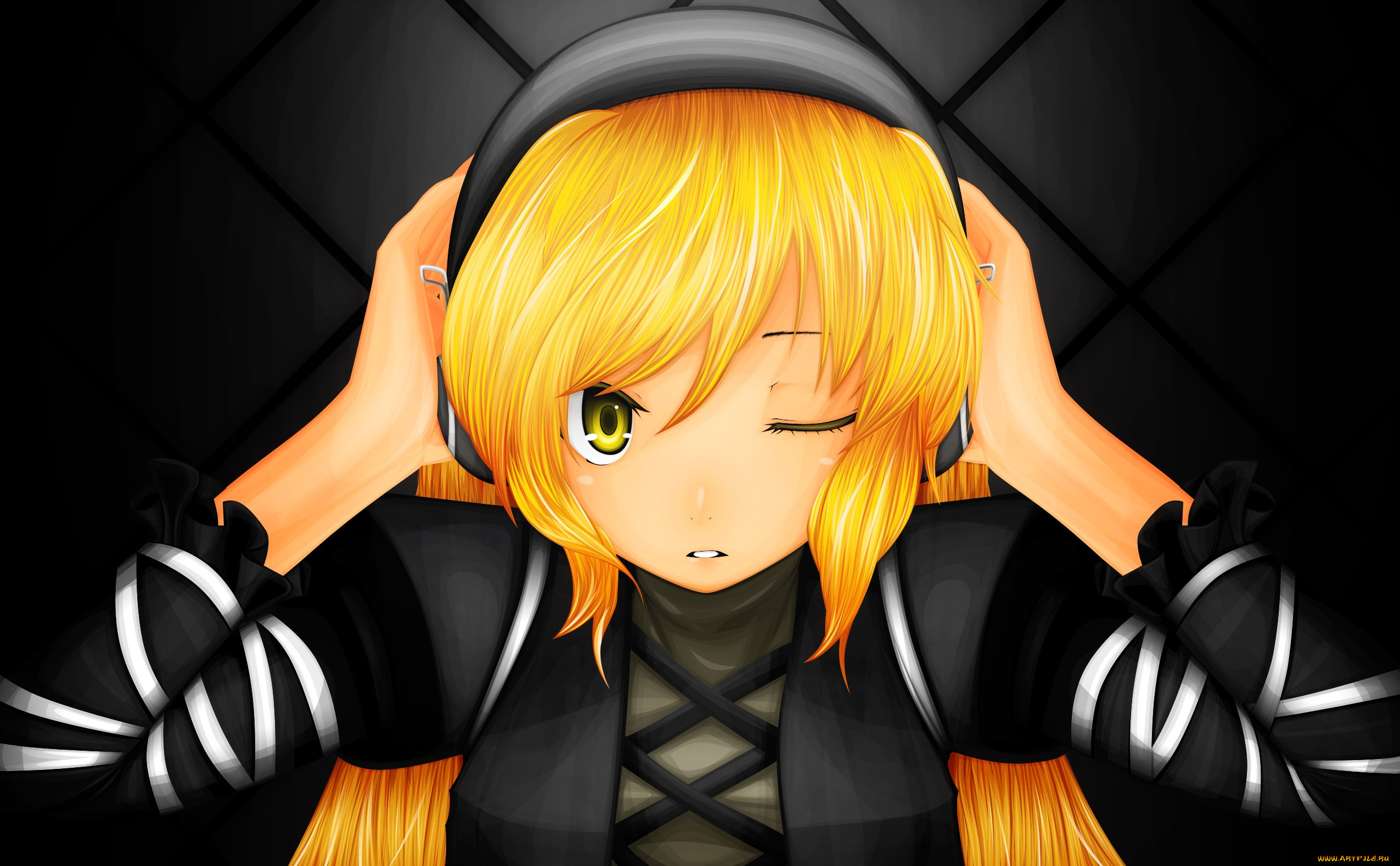 аниме, touhou, девушка, взгляд, фон