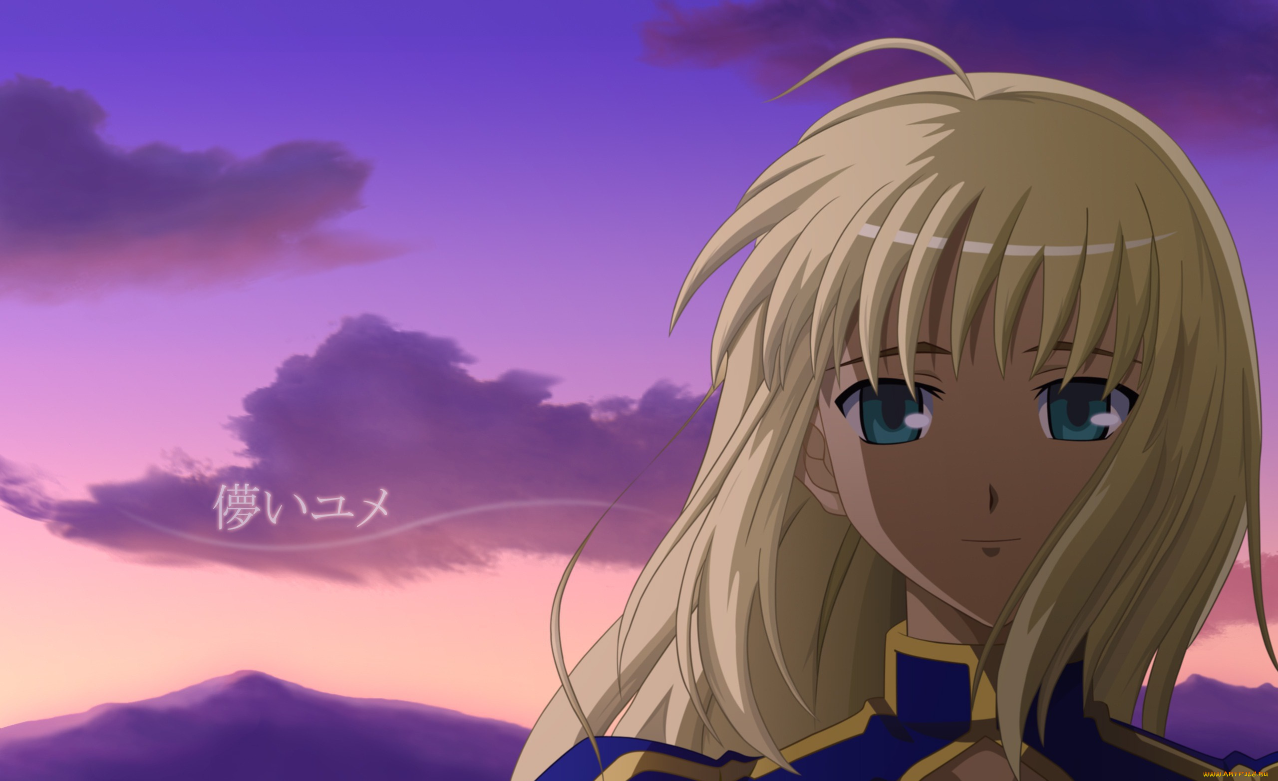 аниме, fate, stay, night, фон, взгляд, девушка