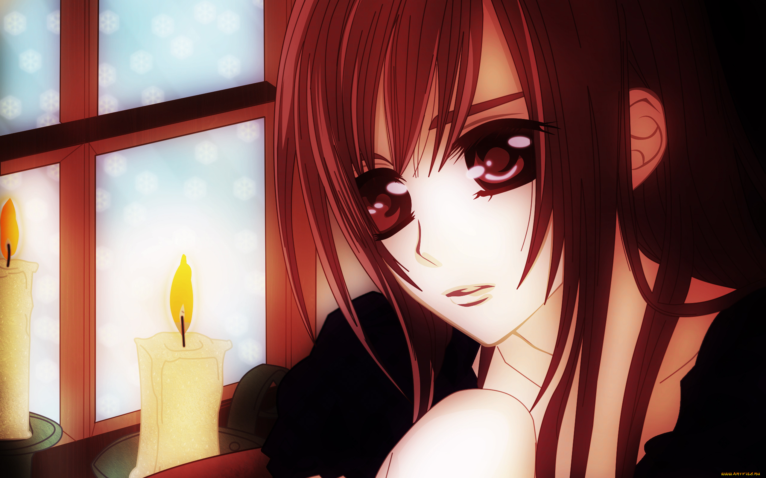 аниме, vampire, knight, девушка