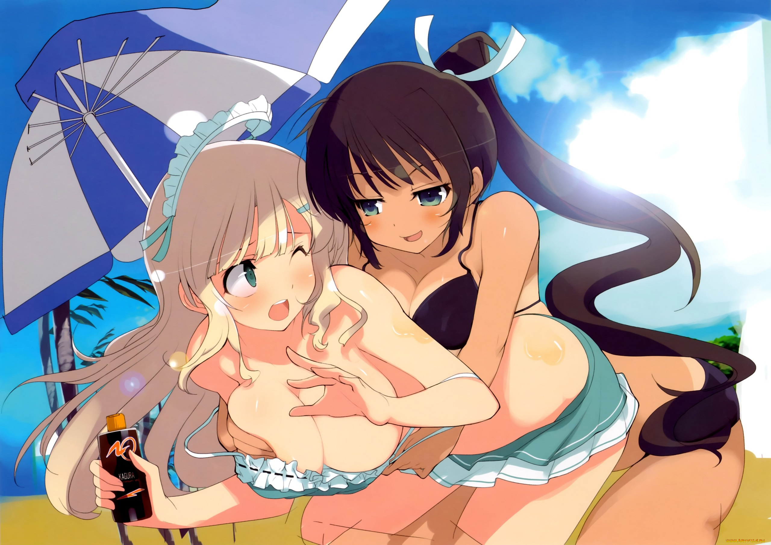 аниме, senran, kagura, девушки