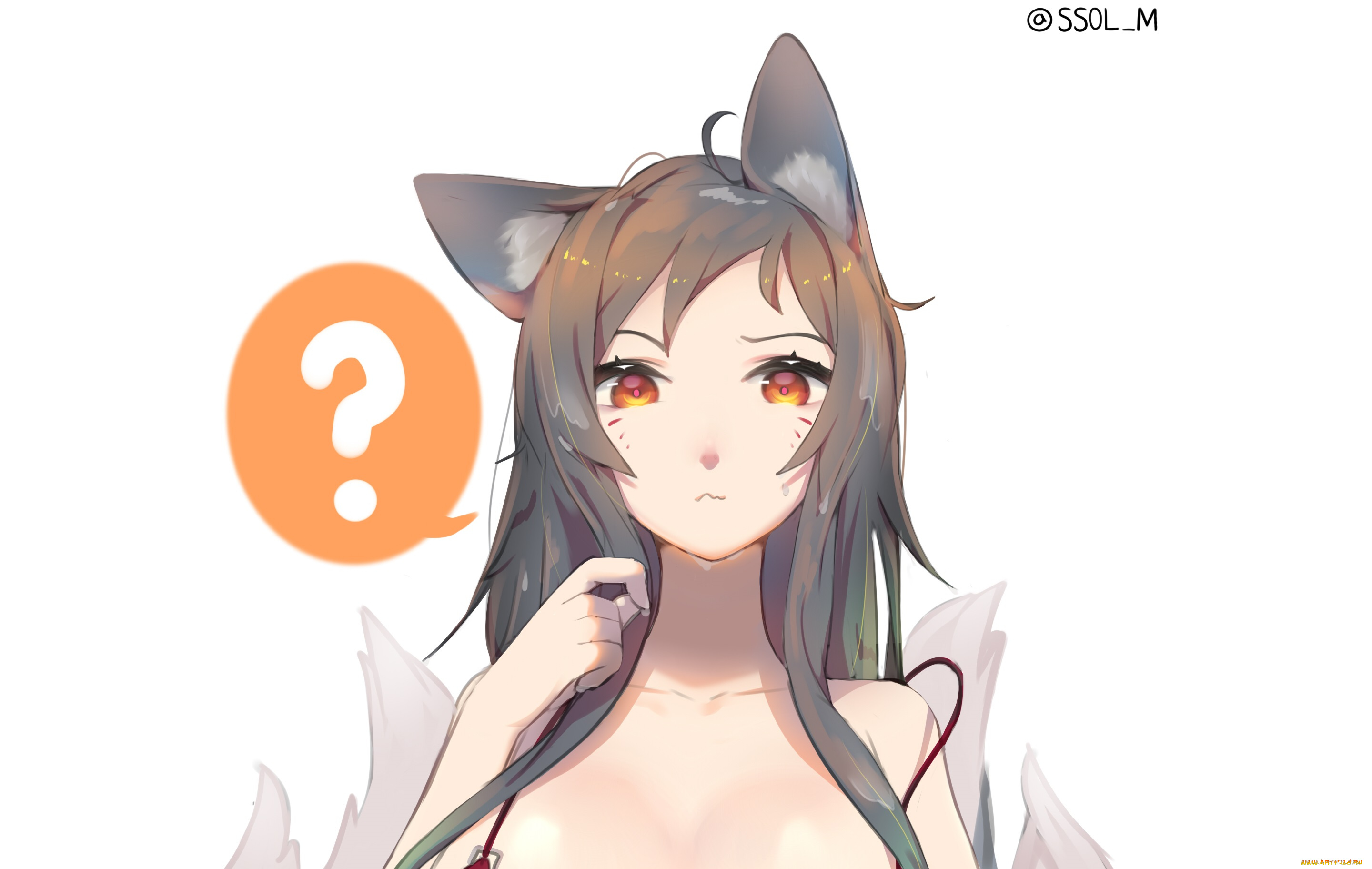 аниме, животные, , существа, девушка