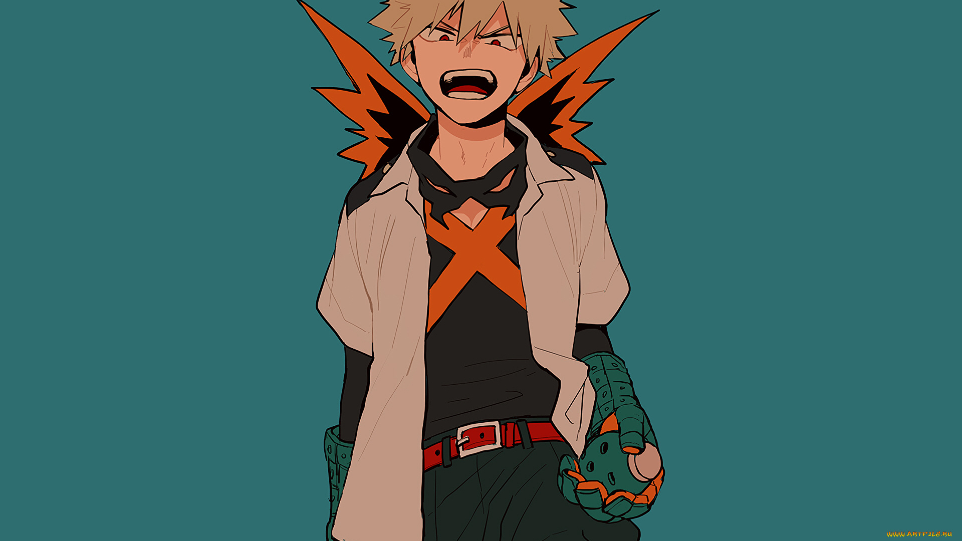 аниме, boku, no, hero, academia, бакуго