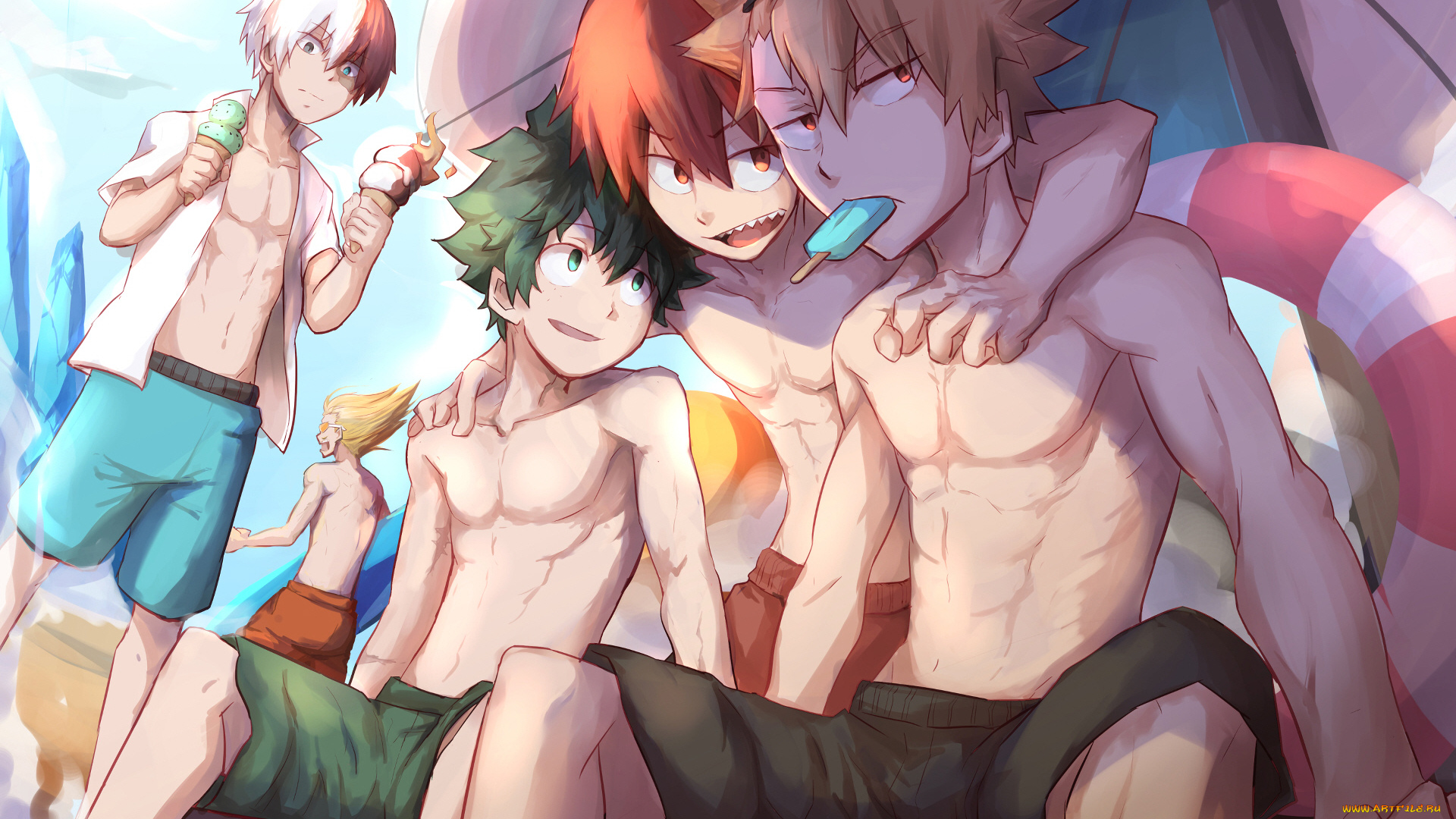 аниме, boku, no, hero, academia, парни