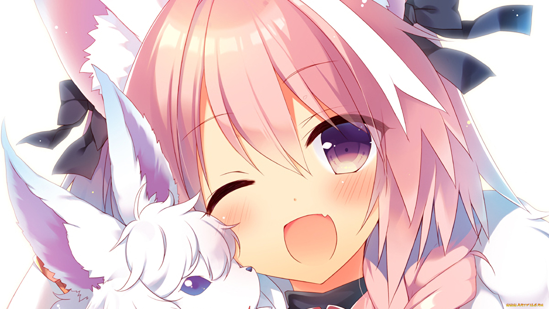 аниме, fate, stay, night, девушка, взгляд, фон