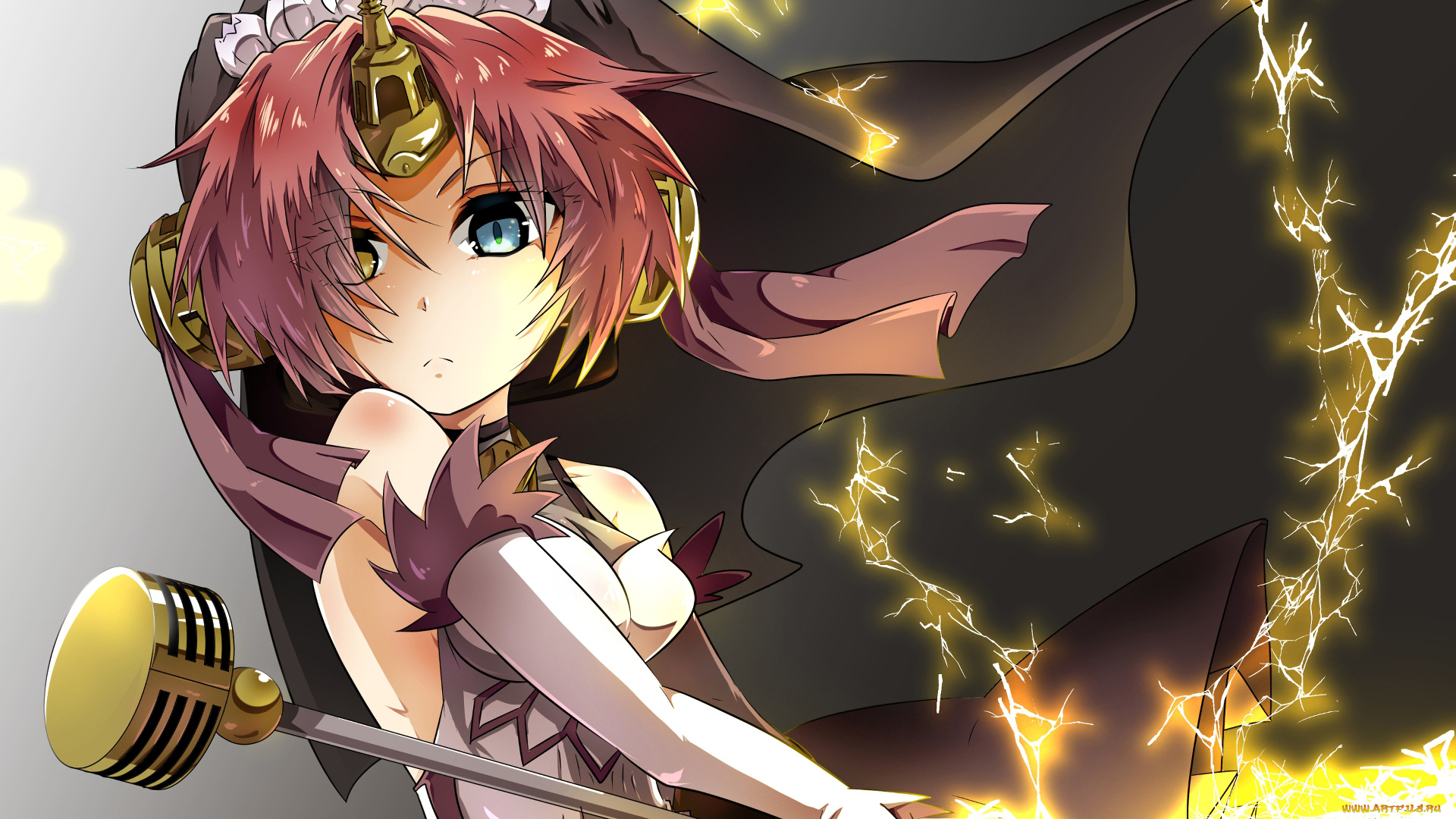 аниме, fate, stay, night, девушка, взгляд, фон