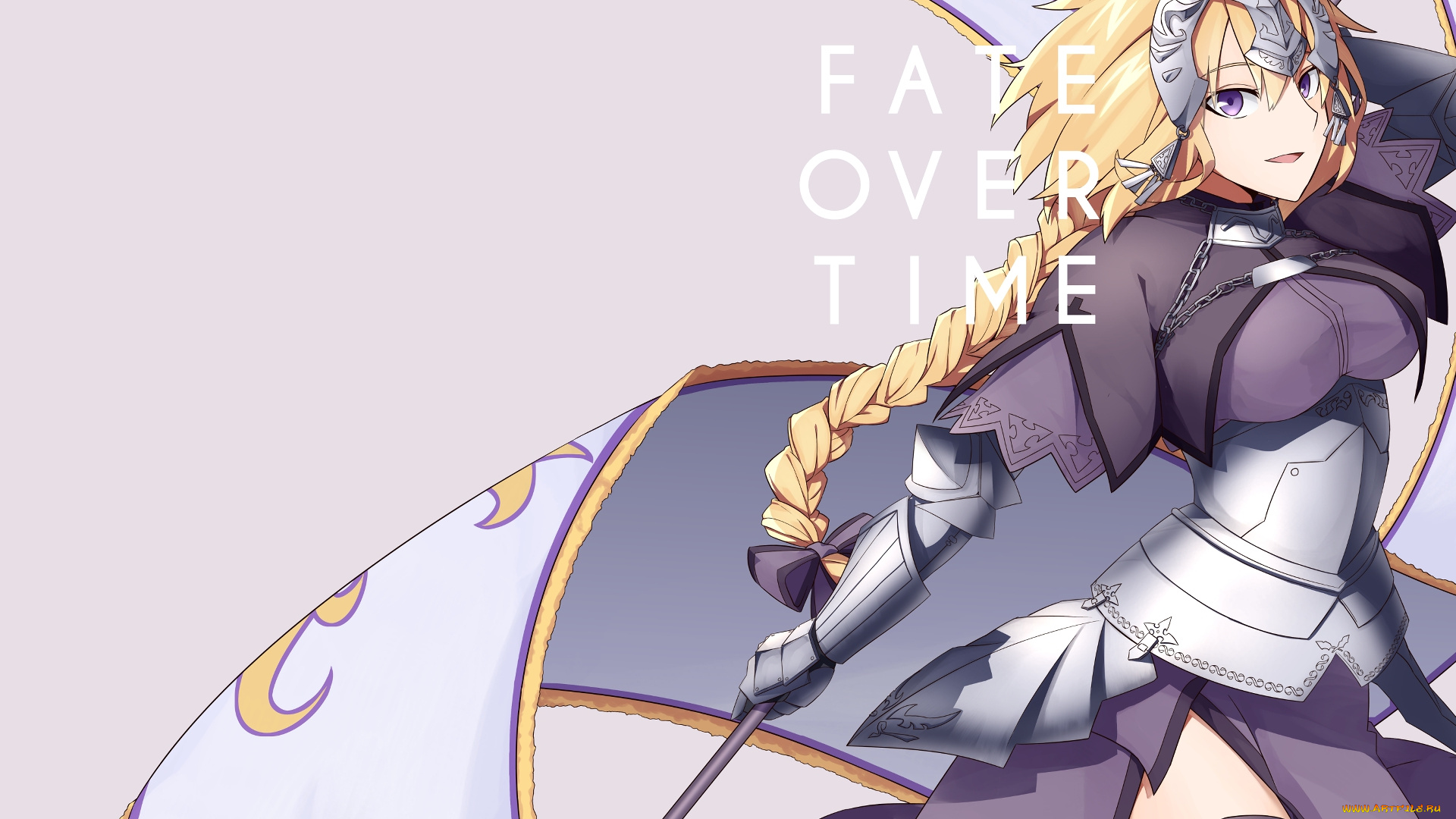 аниме, fate, stay, night, девушка, взгляд, фон