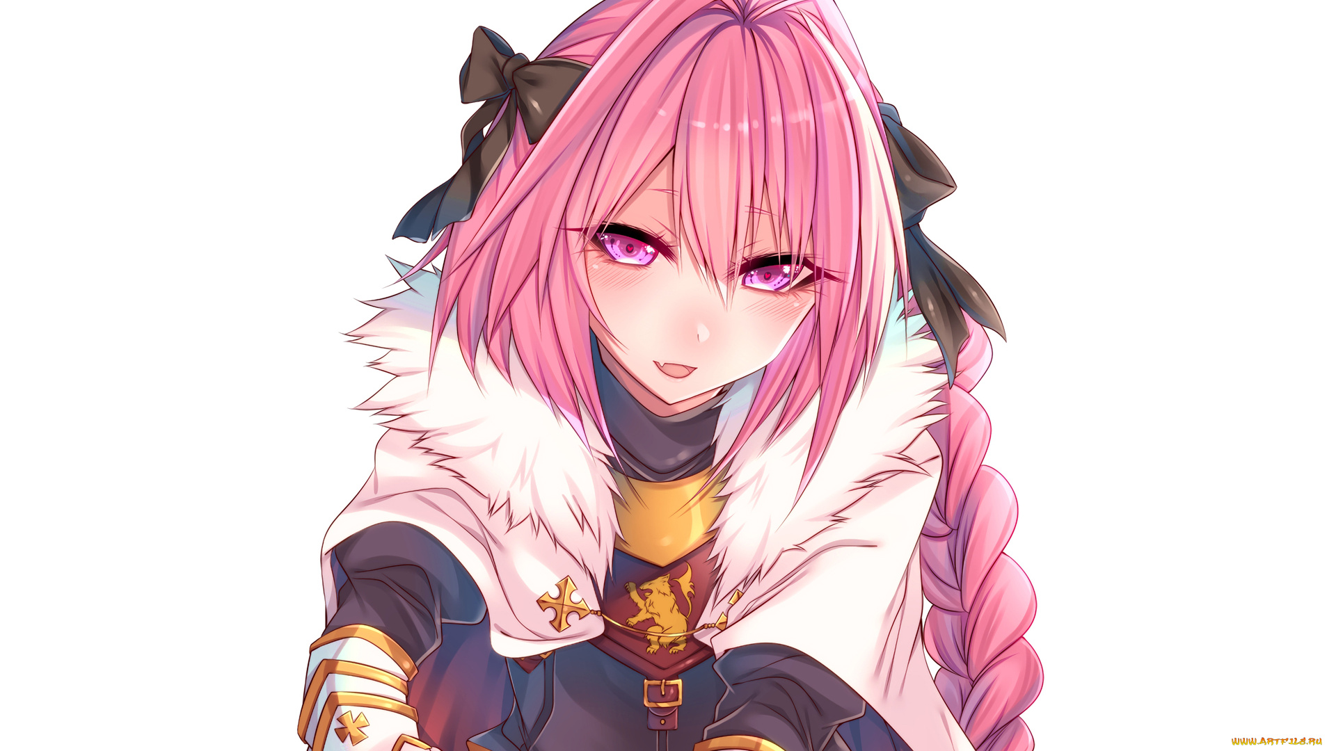 аниме, fate, stay, night, девушка, взгляд, фон