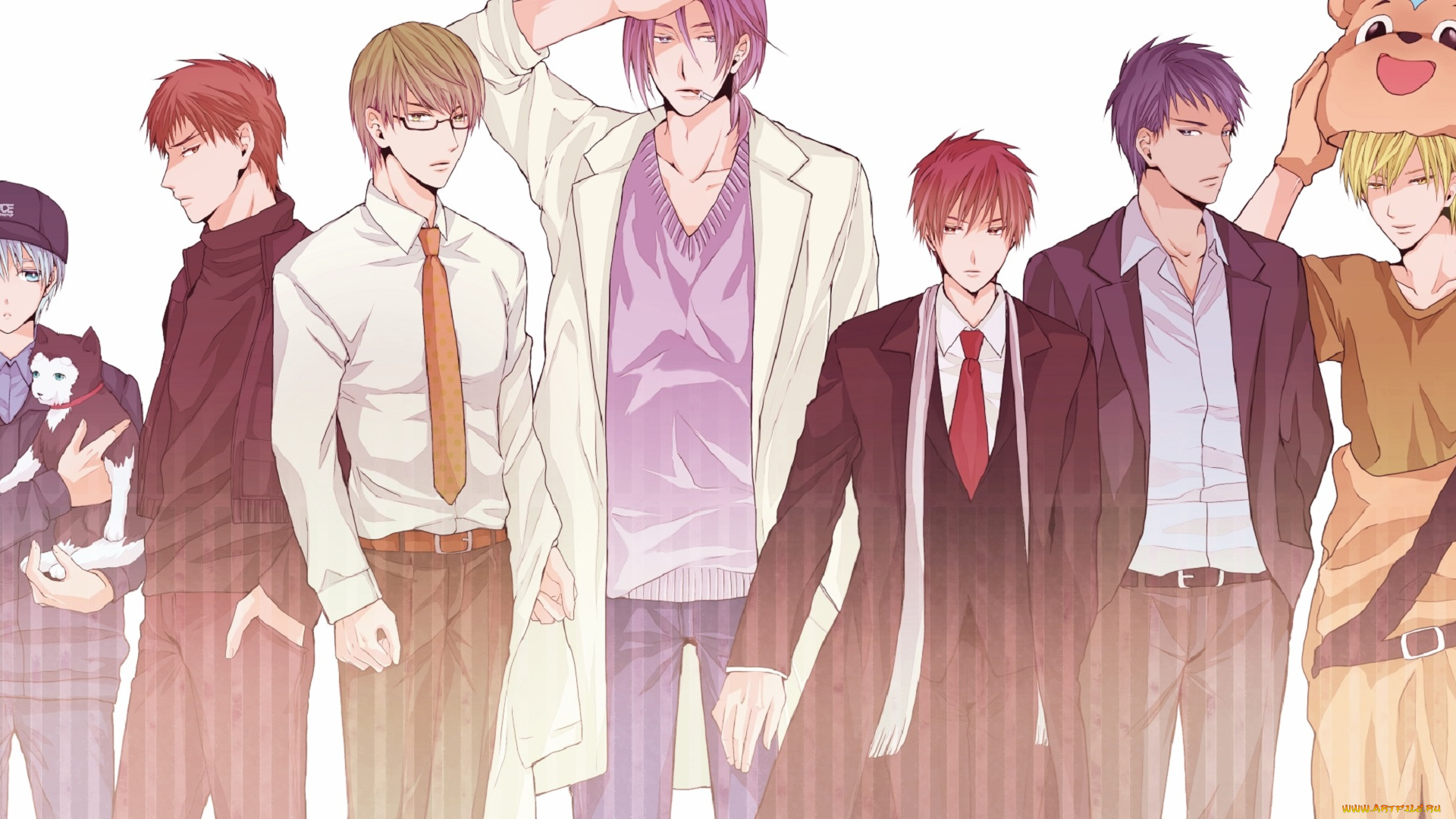 аниме, kuroko, no, baske, парни