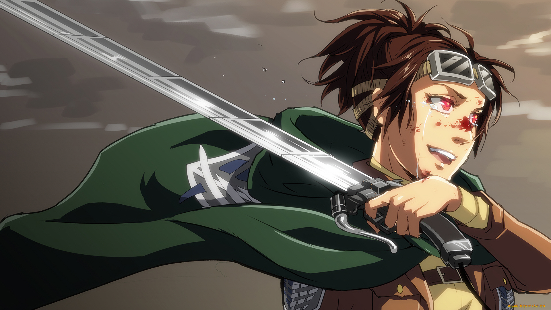 аниме, shingeki, no, kyojin, атака, титанов