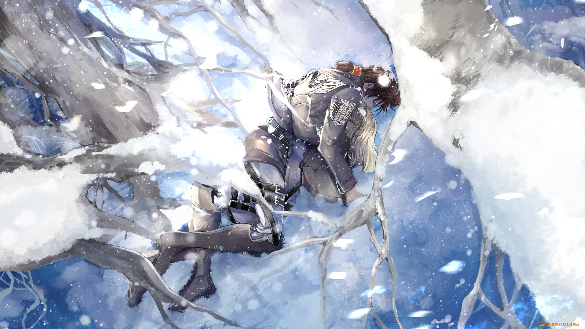 аниме, shingeki, no, kyojin, девушки