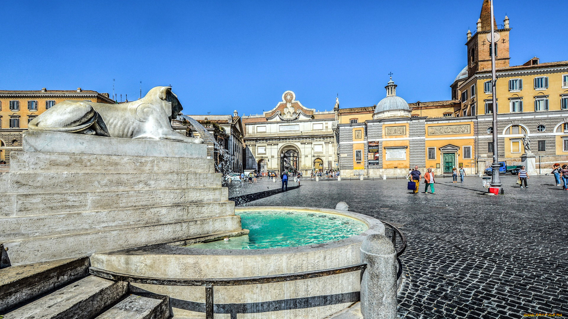 piazza, del, popolo, города, рим, , ватикан, , италия, piazza, del, popolo