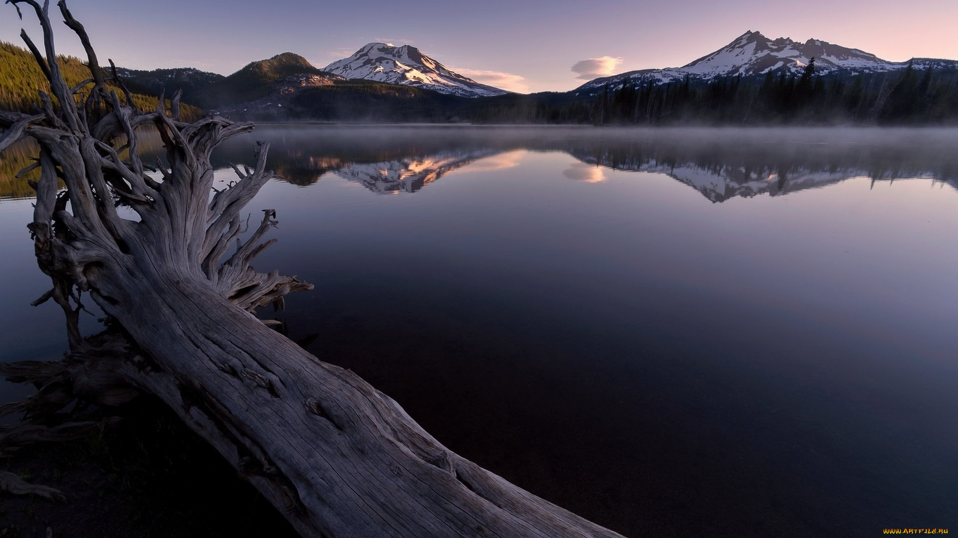 природа, реки, озера, горы, озеро, ствол