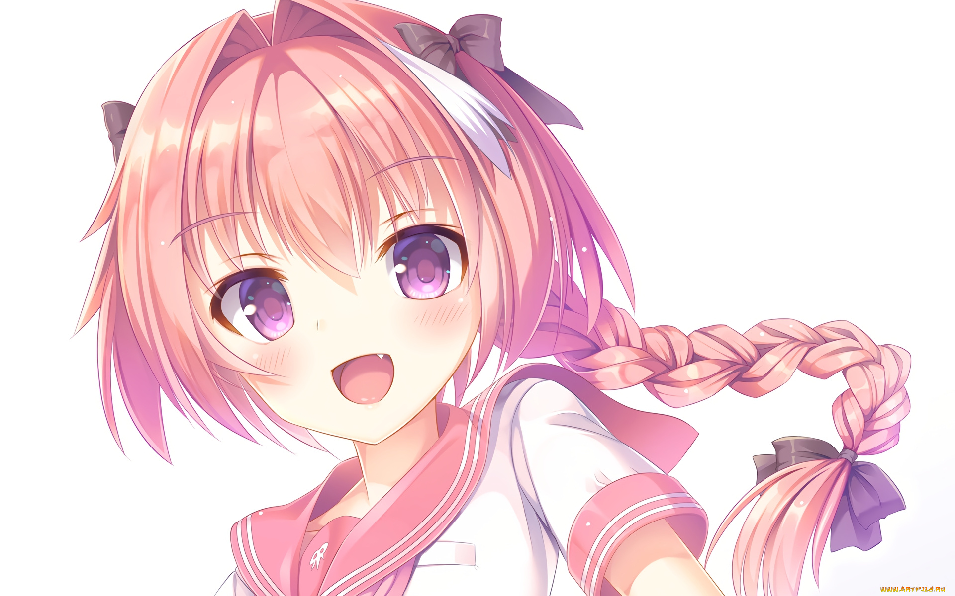 аниме, fate, stay, night, девушка, взгляд, фон