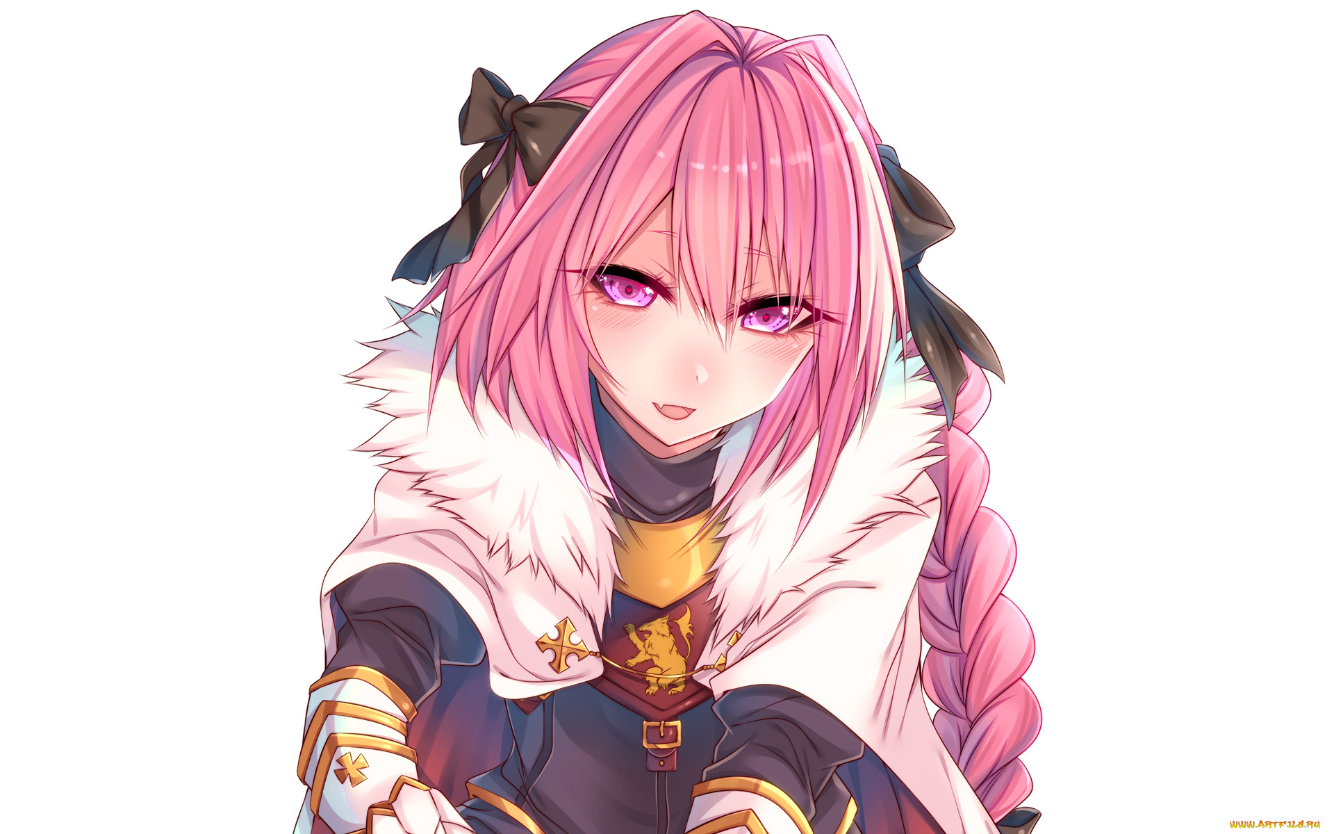 аниме, fate, stay, night, девушка, взгляд, фон