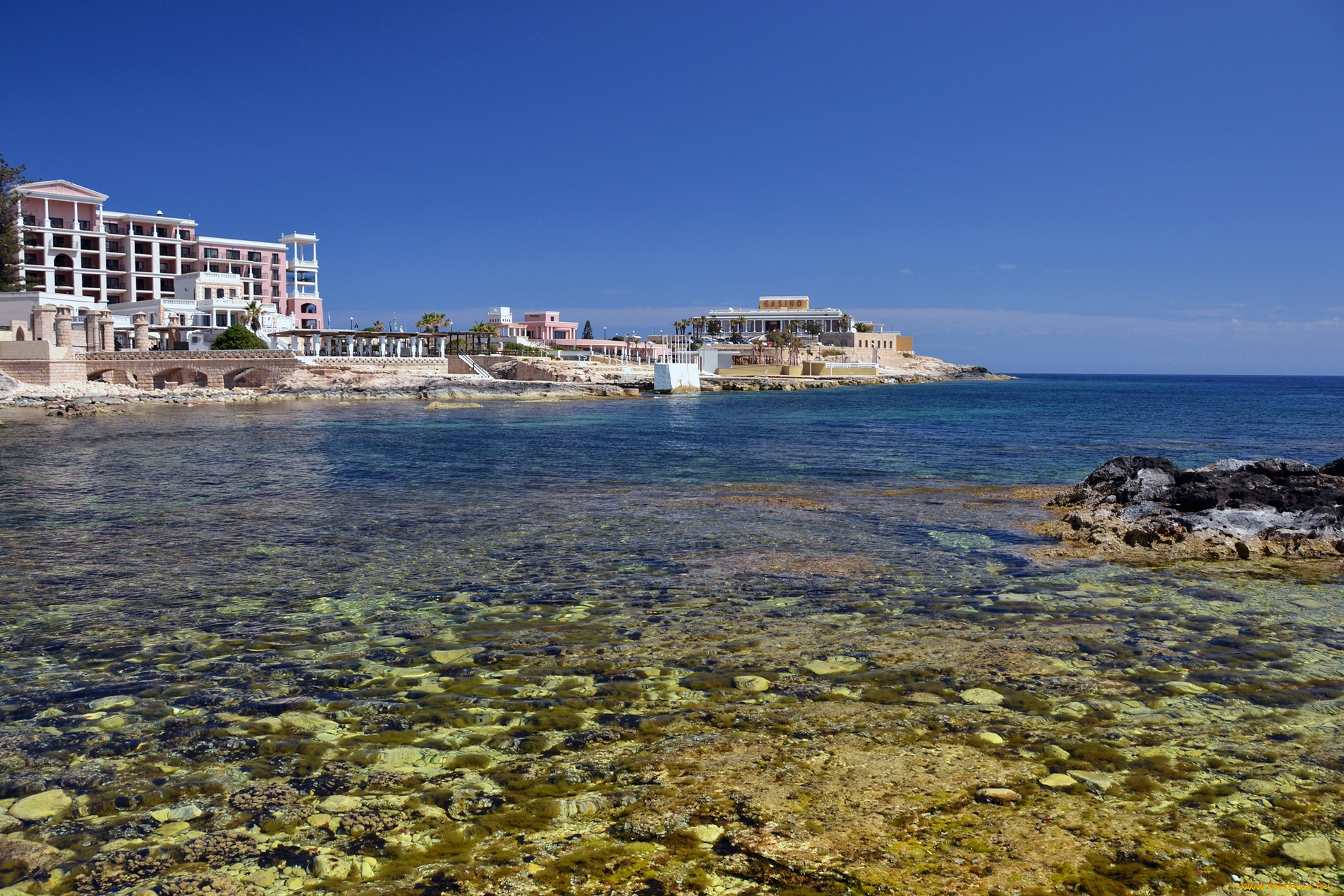 мальта, города, -, пейзажи, камни, здания, водоем