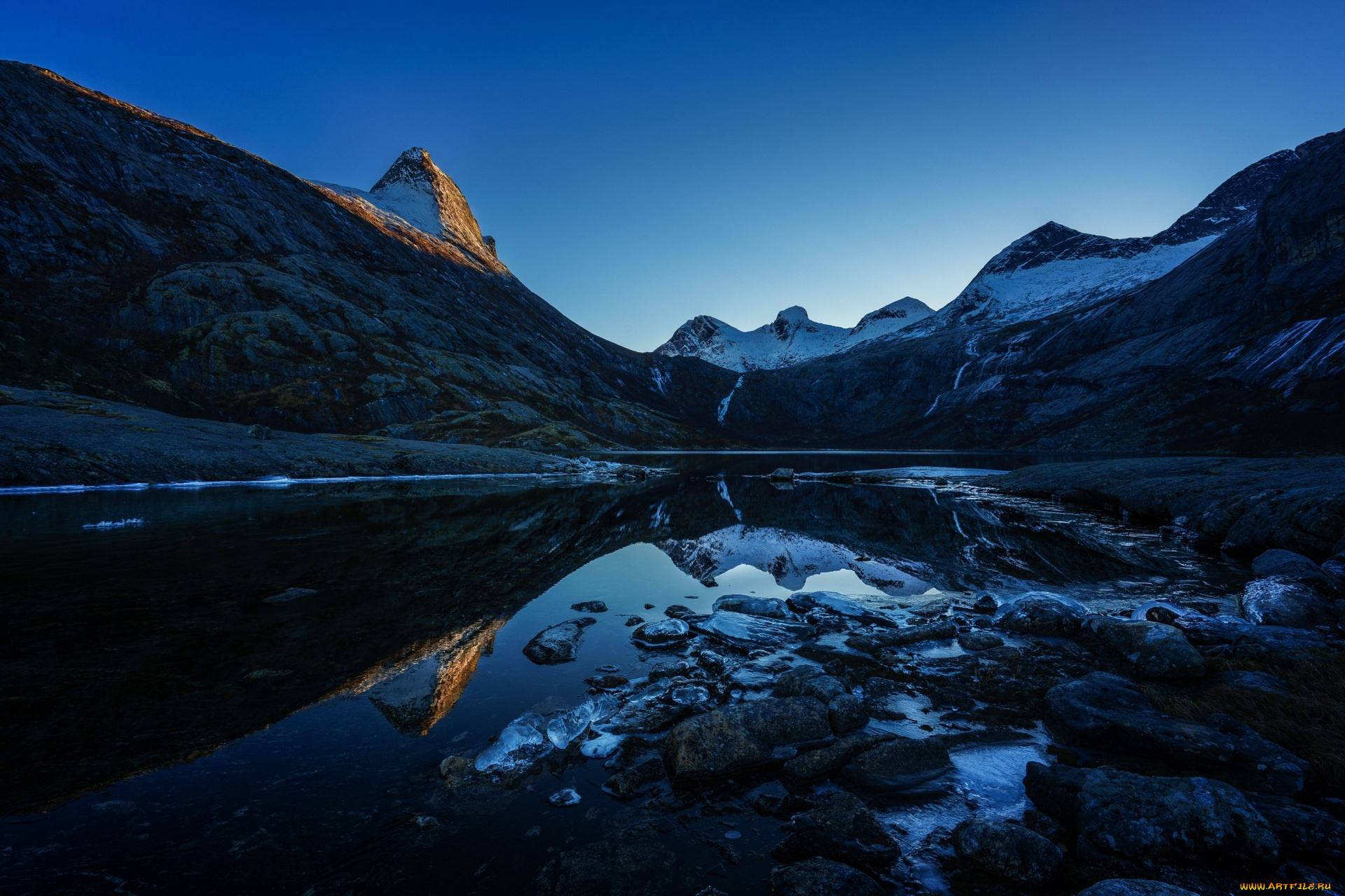 норвегия, природа, реки, озера, камни, водоем