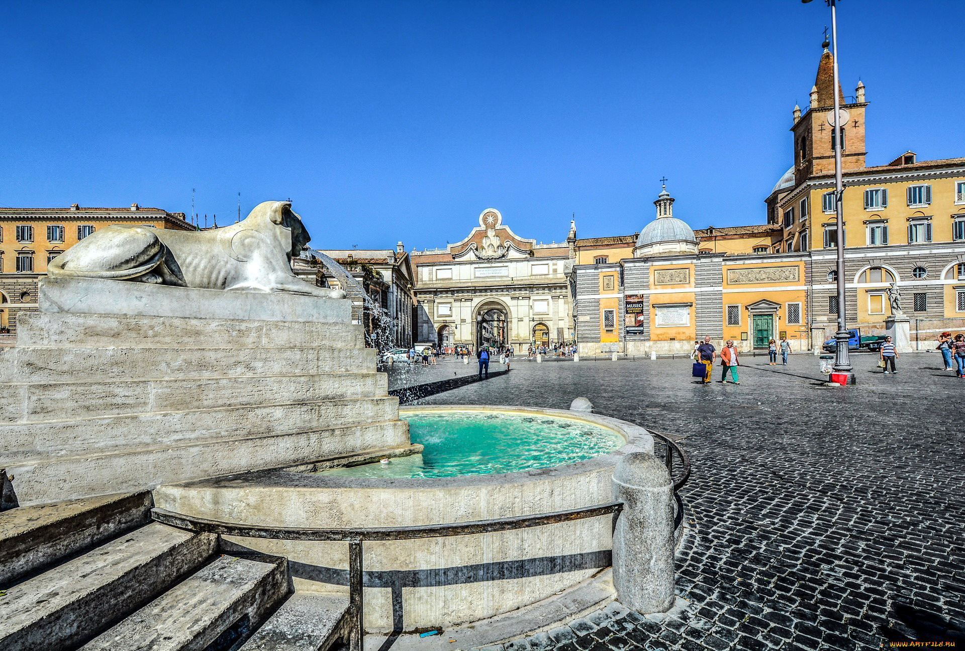 piazza, del, popolo, города, рим, , ватикан, , италия, piazza, del, popolo