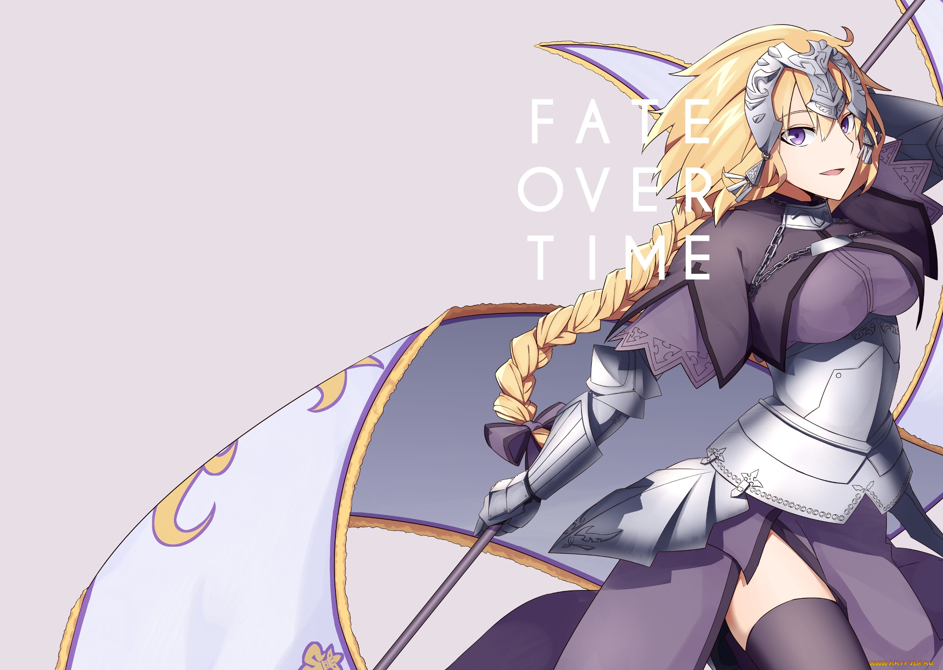 аниме, fate, stay, night, девушка, взгляд, фон