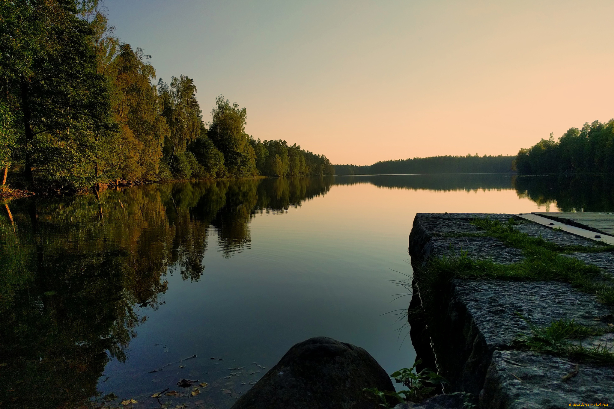 швеция, природа, реки, озера, водоем, деревья