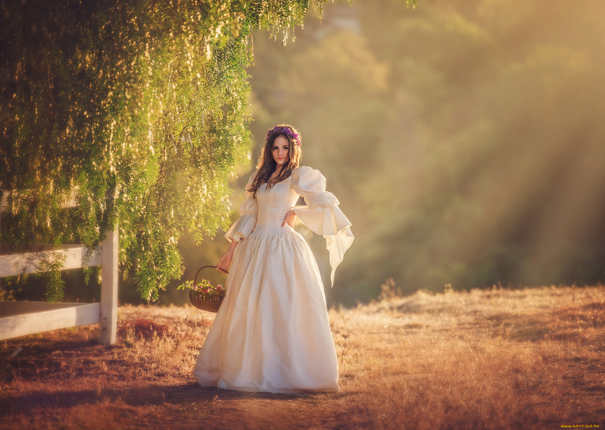 девушки, -unsort, , брюнетки, , шатенки, солнечно, венок